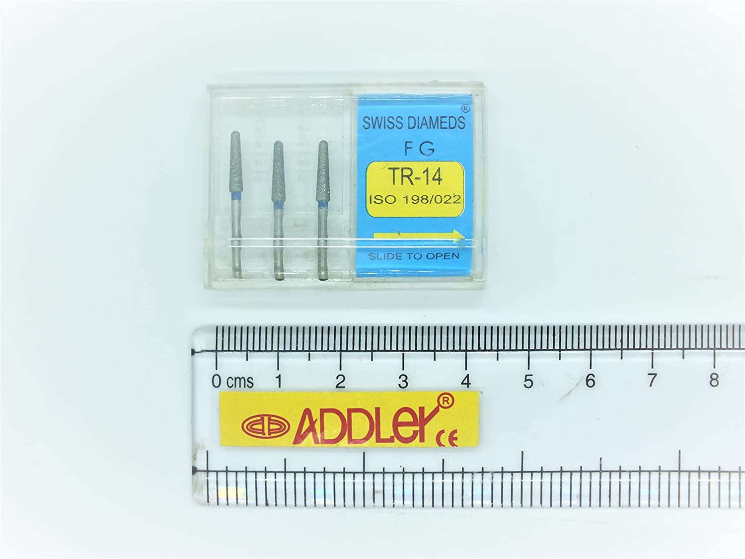 SWISS DIA DENTAL FG DIAMOND COATED TR-14 & BC-S43 HIGH SPEED 2 PACK OF 6 BURS TOTAL.