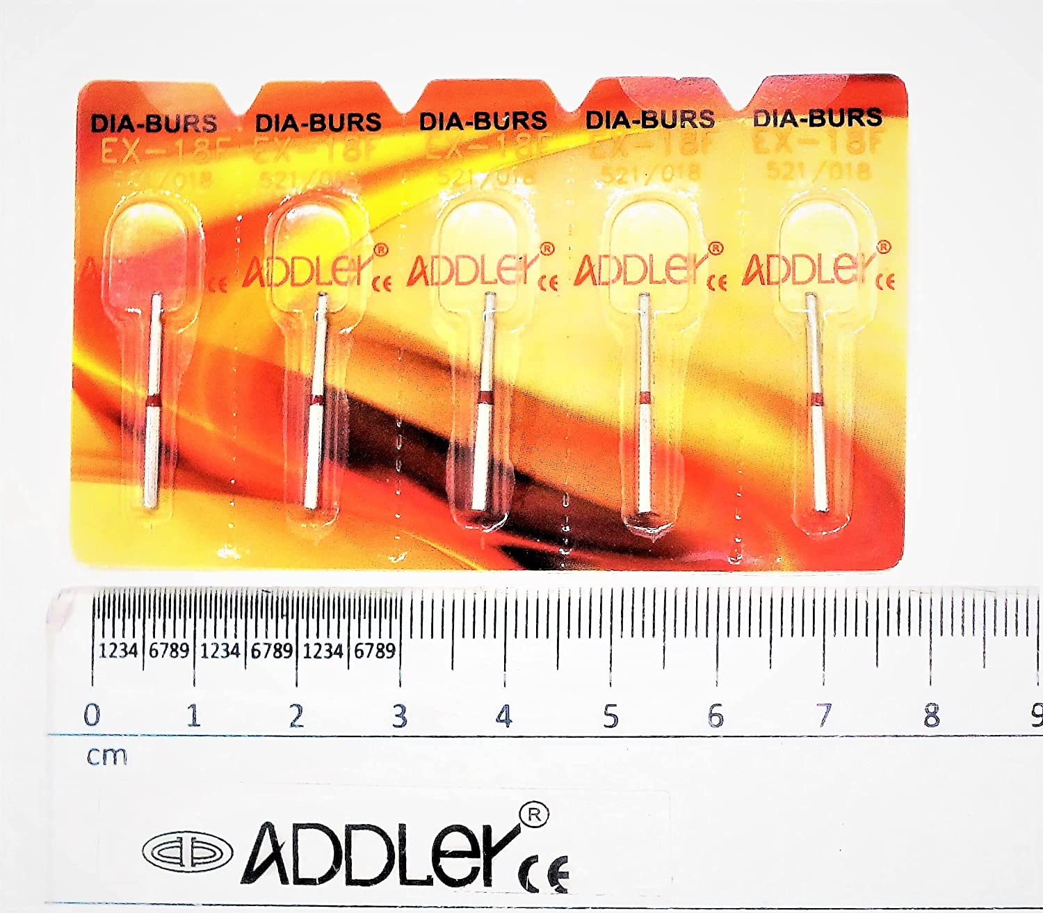 ADDLER DENTAL TR13 & EX18F FG EXCELLENT DIAMOND GRAINS FOR HIGH SPEED ROTOR. PACK OF 5 BURS