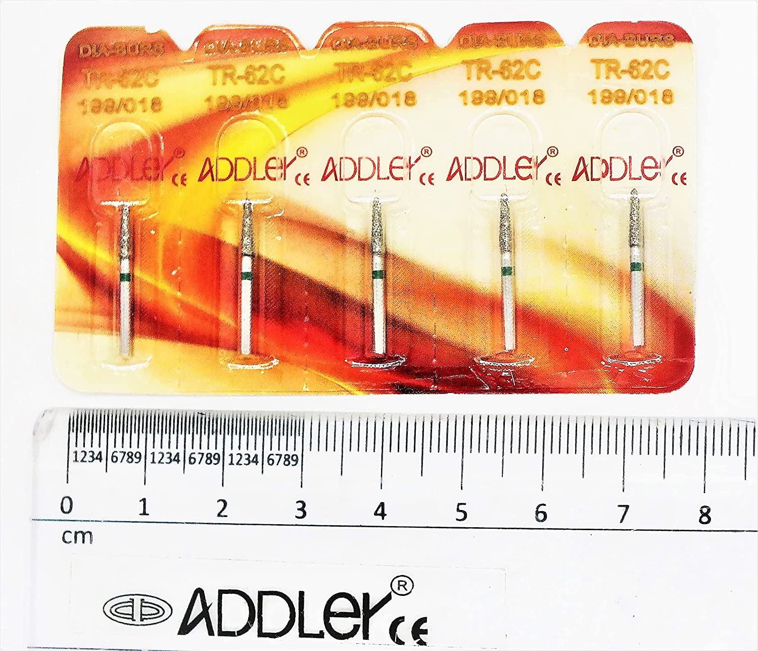 ADDLER DENTAL TR62C & SI45 AIR ROTOR FG HIGH SPEED DIA BURS.