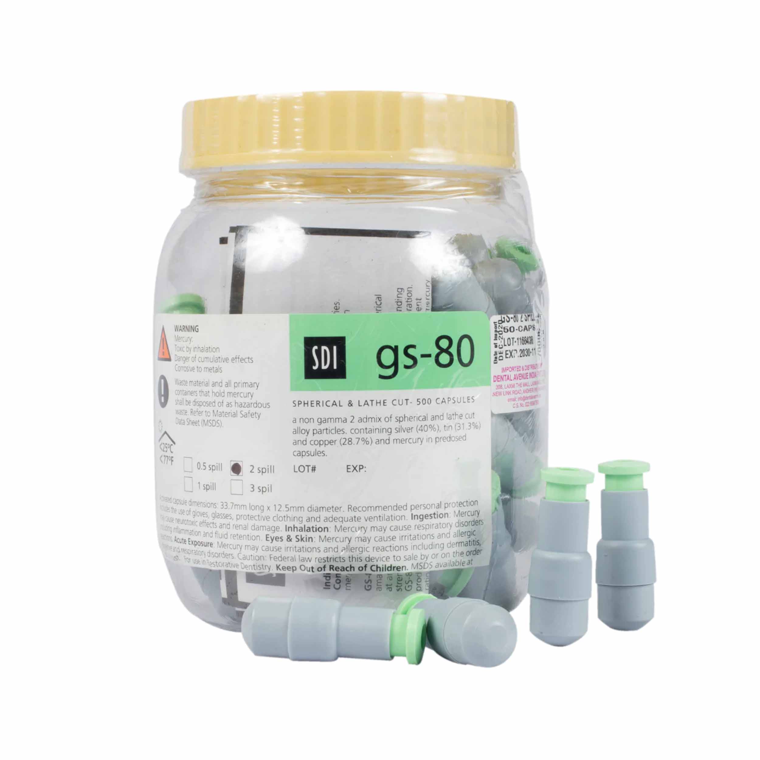 SDI GS-80 - Non-Gamma 2 Admix Amalgam 2 Spill 50pk