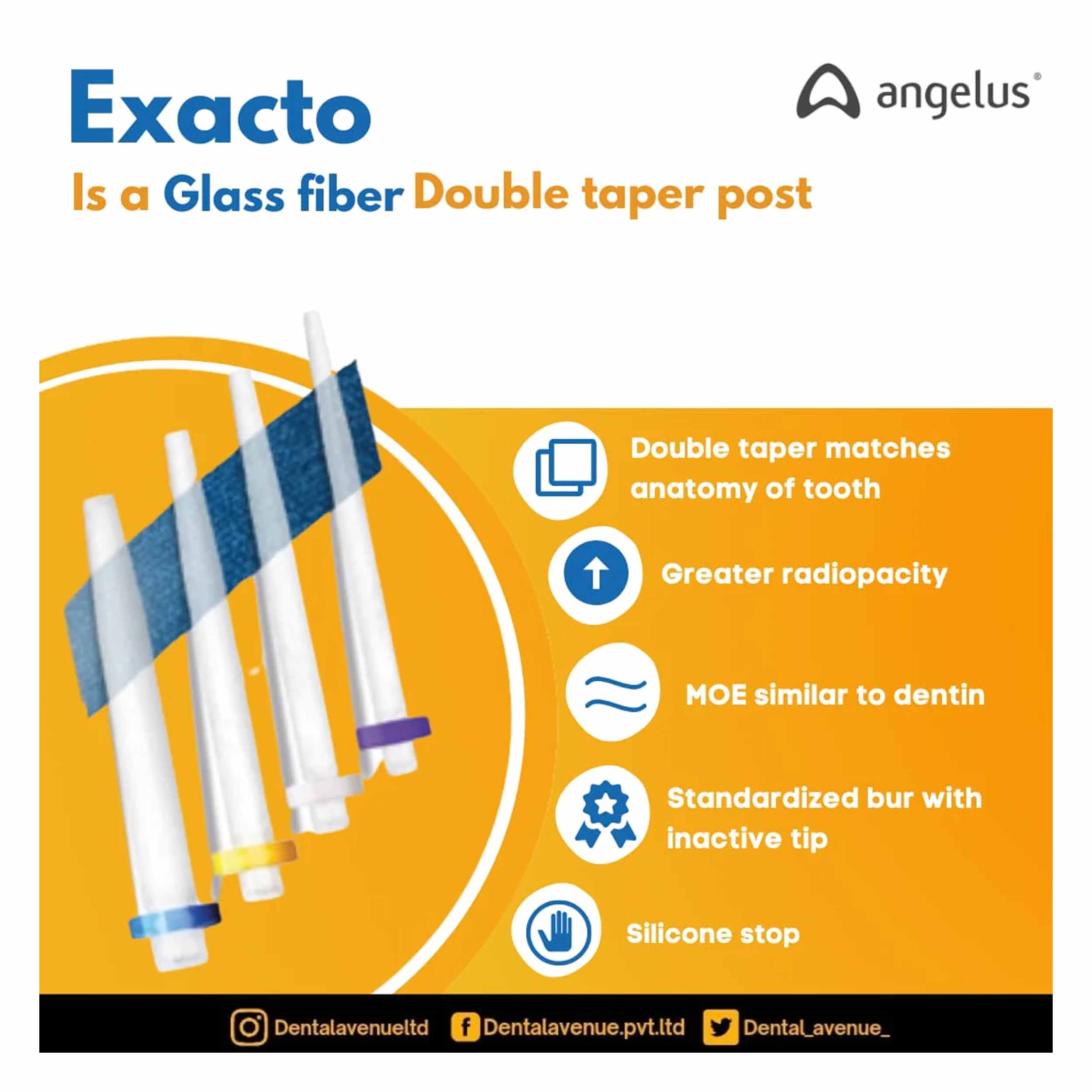 Angelus Exacto - Intraradicular Conical Post Trial Kit 0.5