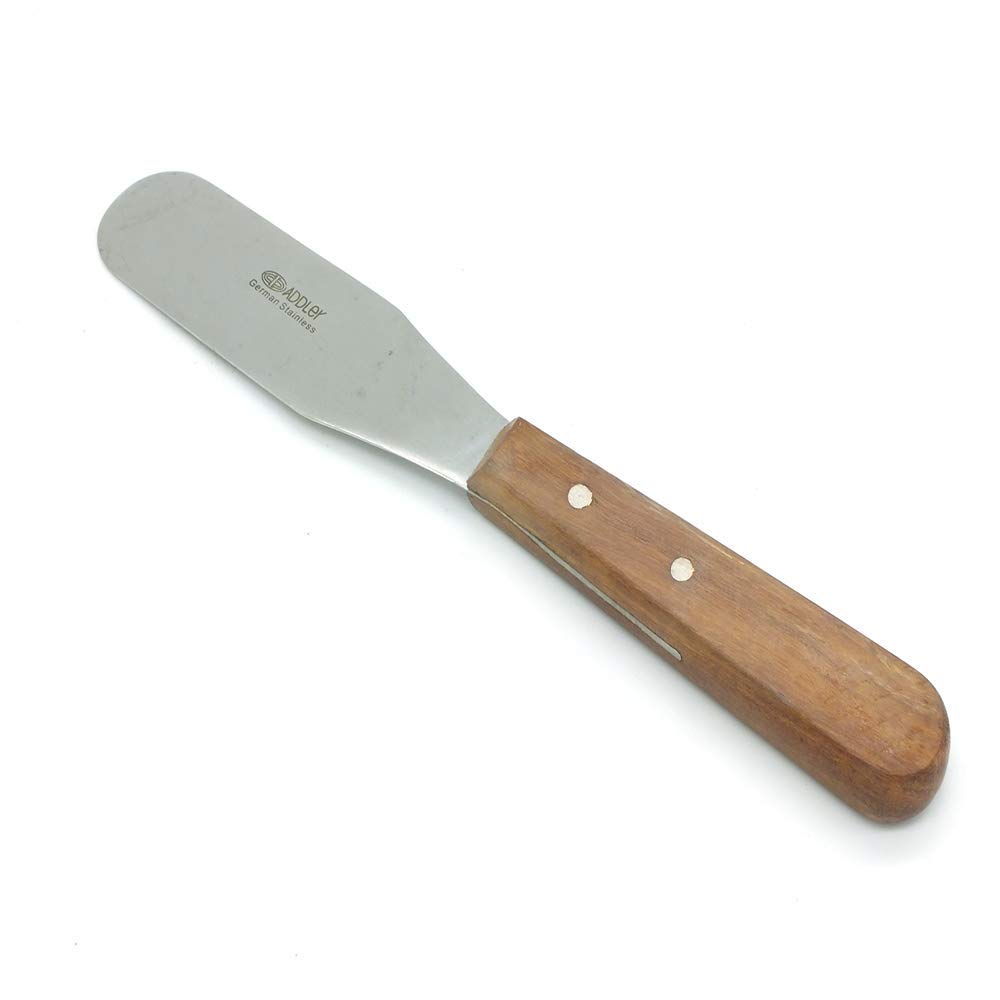 ADDLER DENTAL STONE & ALIGINATE MIXING WOODEN SPATULA STRAIGHT FLAT.