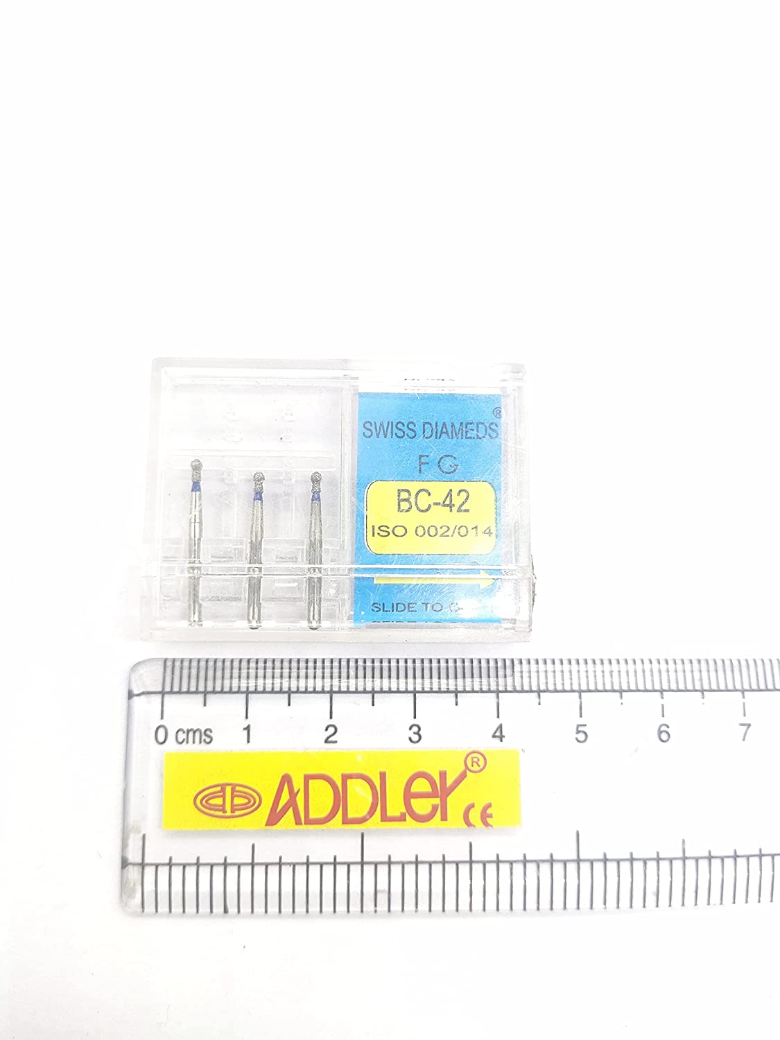 DENTAL SWISS DIA BURS WR-31F, BC-42 FG DIAMOND COATED HIGH SPEED 2 PACK OF 6 BURS TOTAL