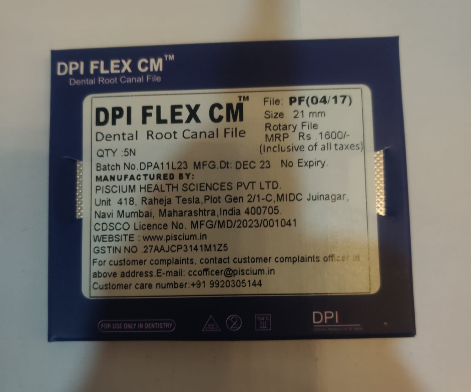 DPI FLEX CM ROTTARY FILE 17/04 21MM