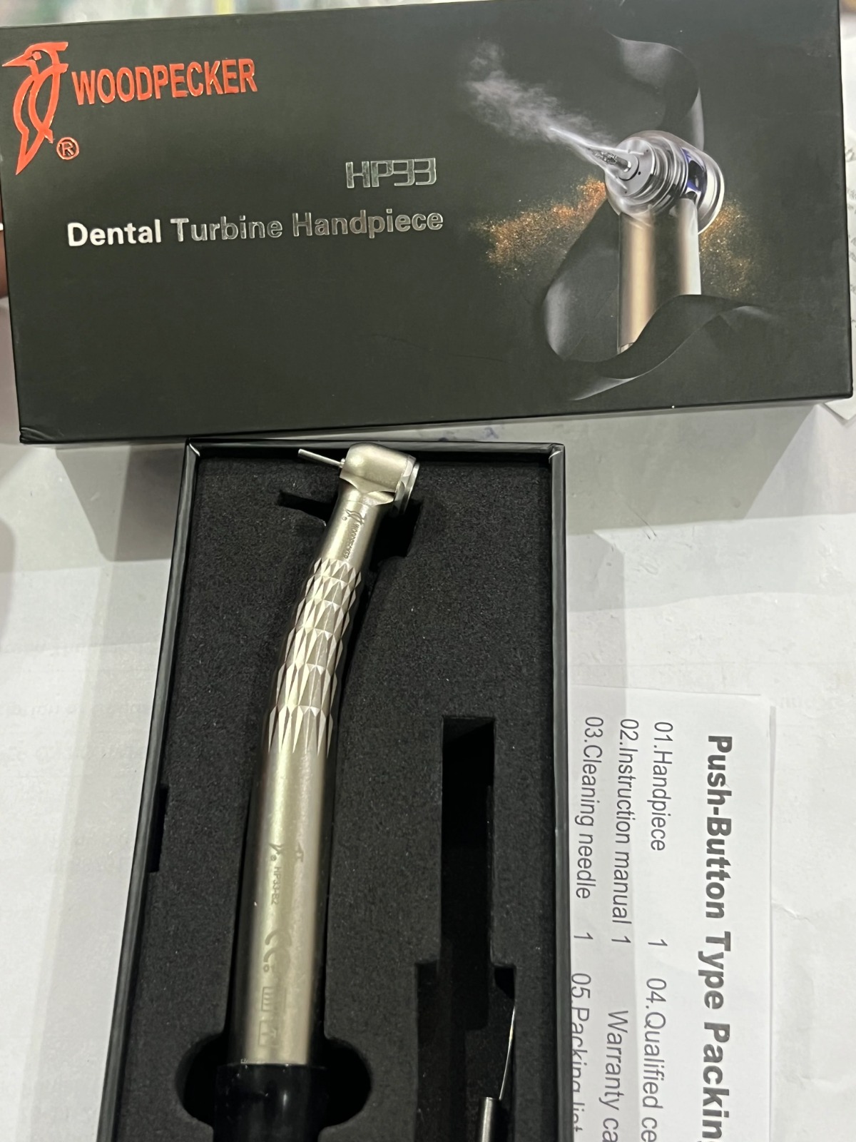 Woodpecker HP33 Dental Turbine Air Rotor Handpiece