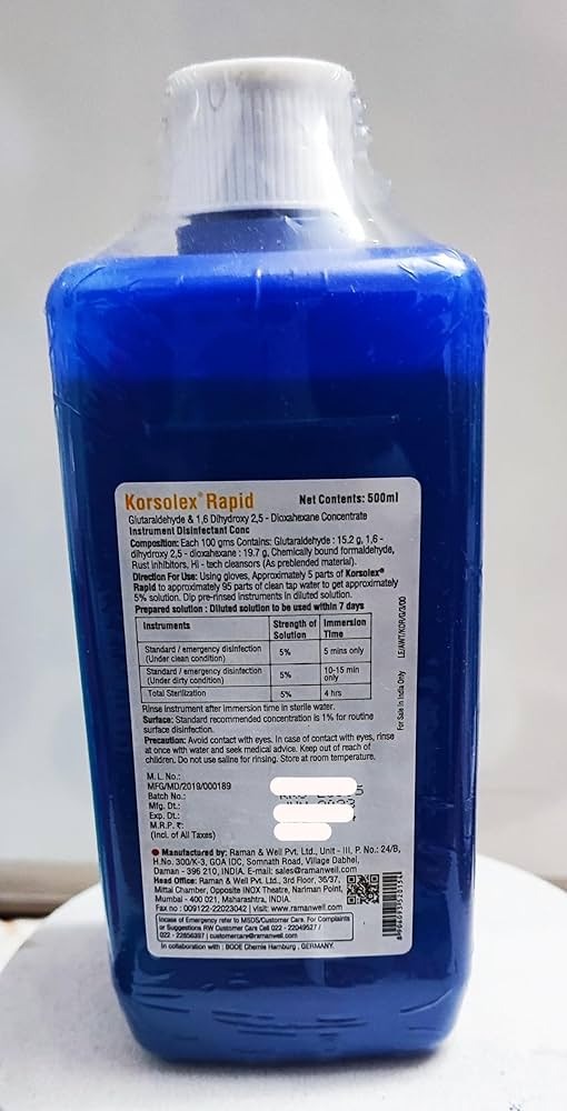 Korsolex Rapid Instrument Sterilizer Disinfectant Concentrate 500ml