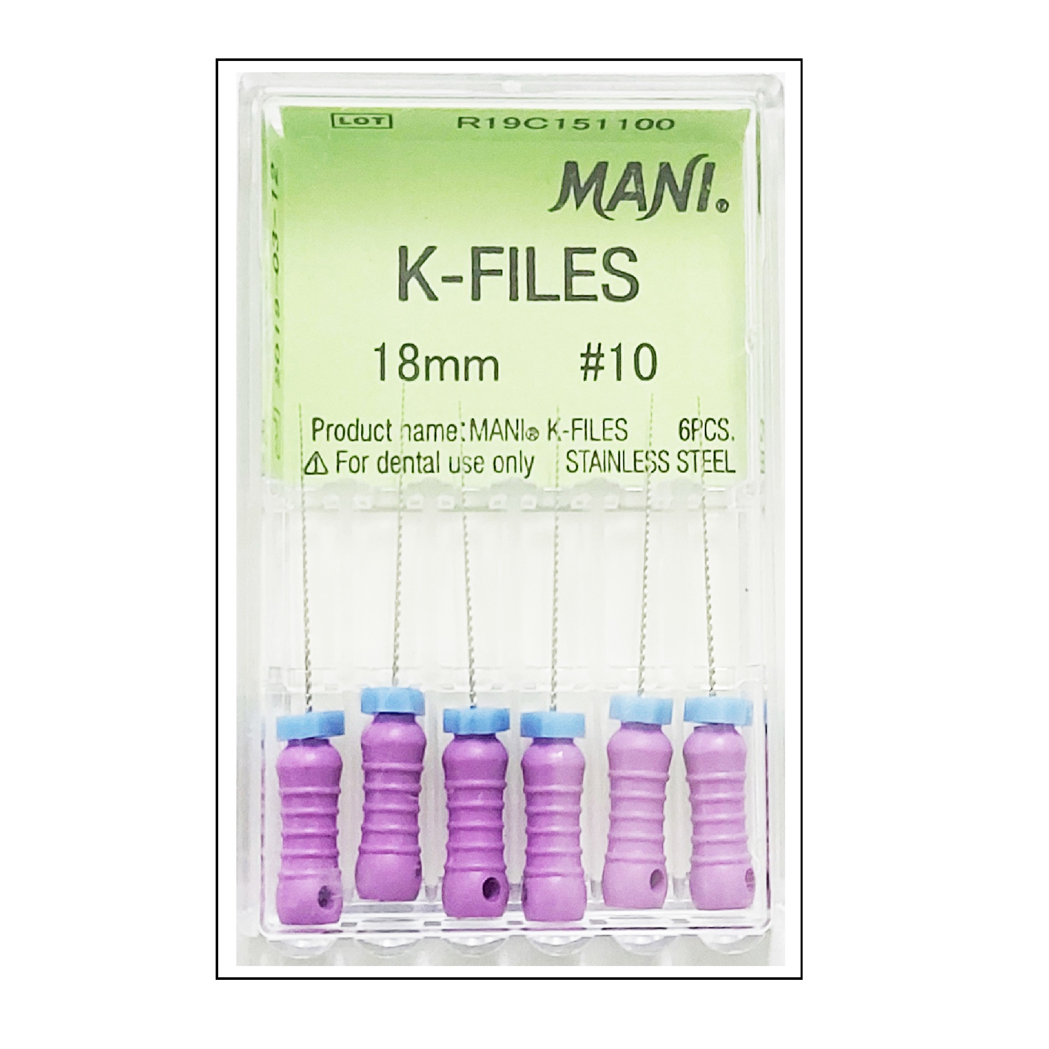 Mani K Files 18mm #10 Dental Endo