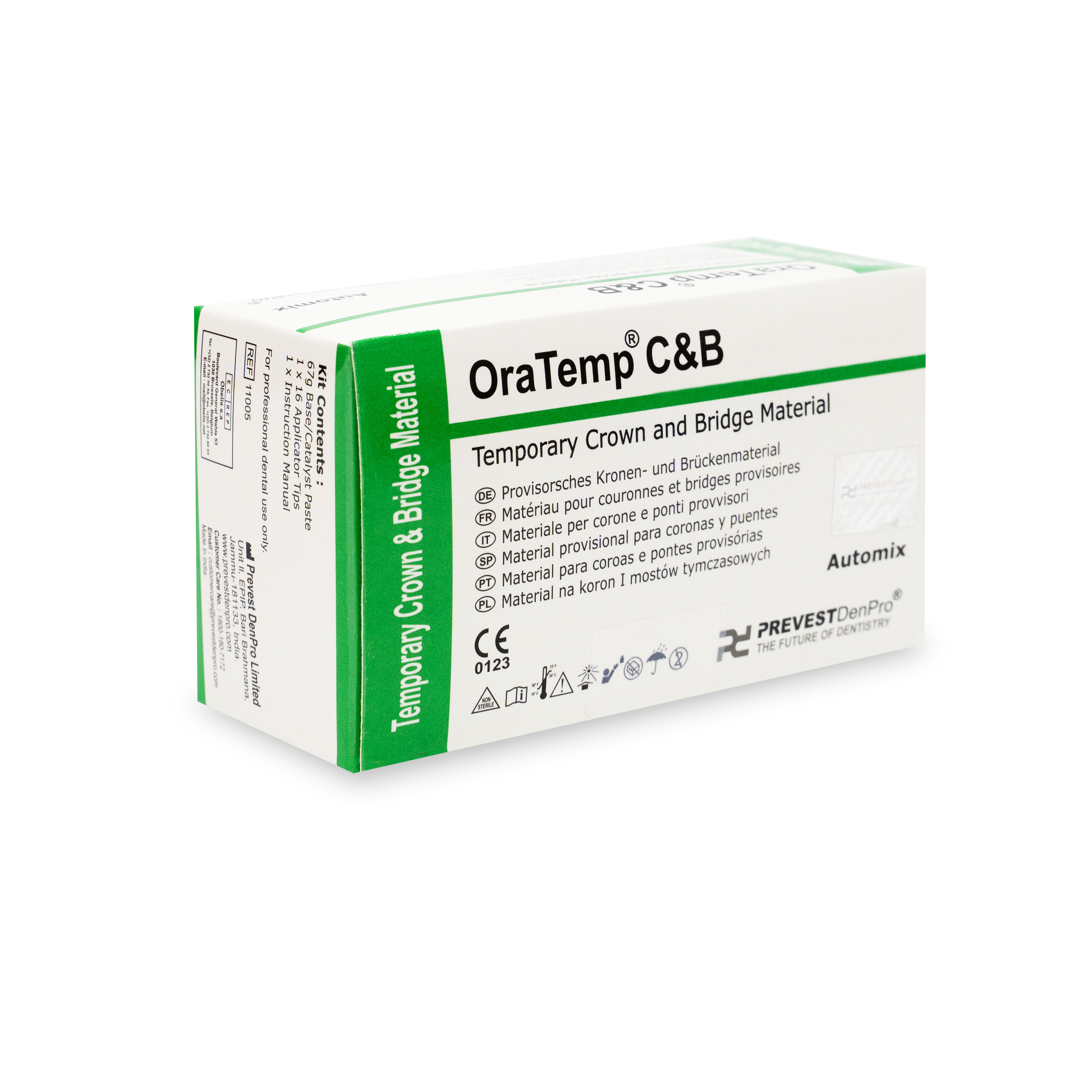 Prevest Oratemp C&B Temporary Crown And Bridge Material