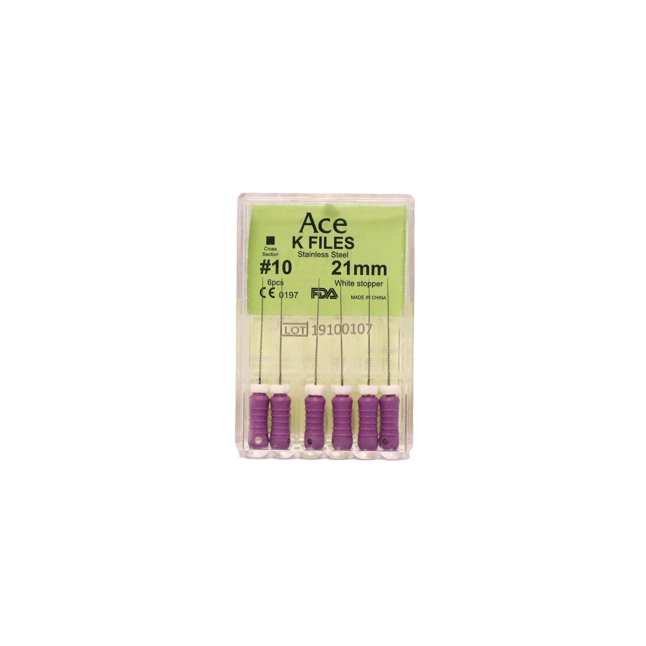 Prime Ace K Files #10, 21mm  (Pack Of 5)