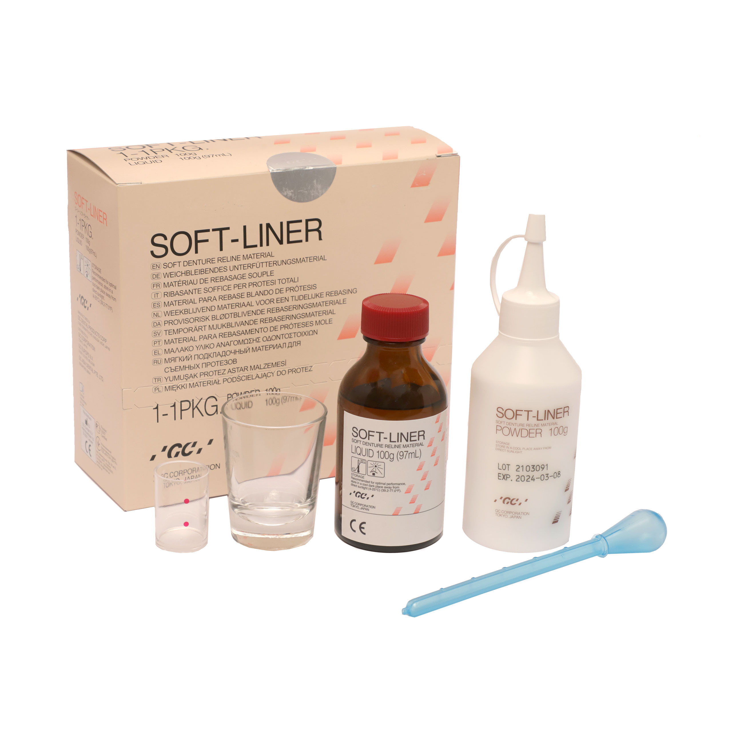 Gc Soft Liner 1-1pkg  Powder 100g Liquid 100g (97ml)