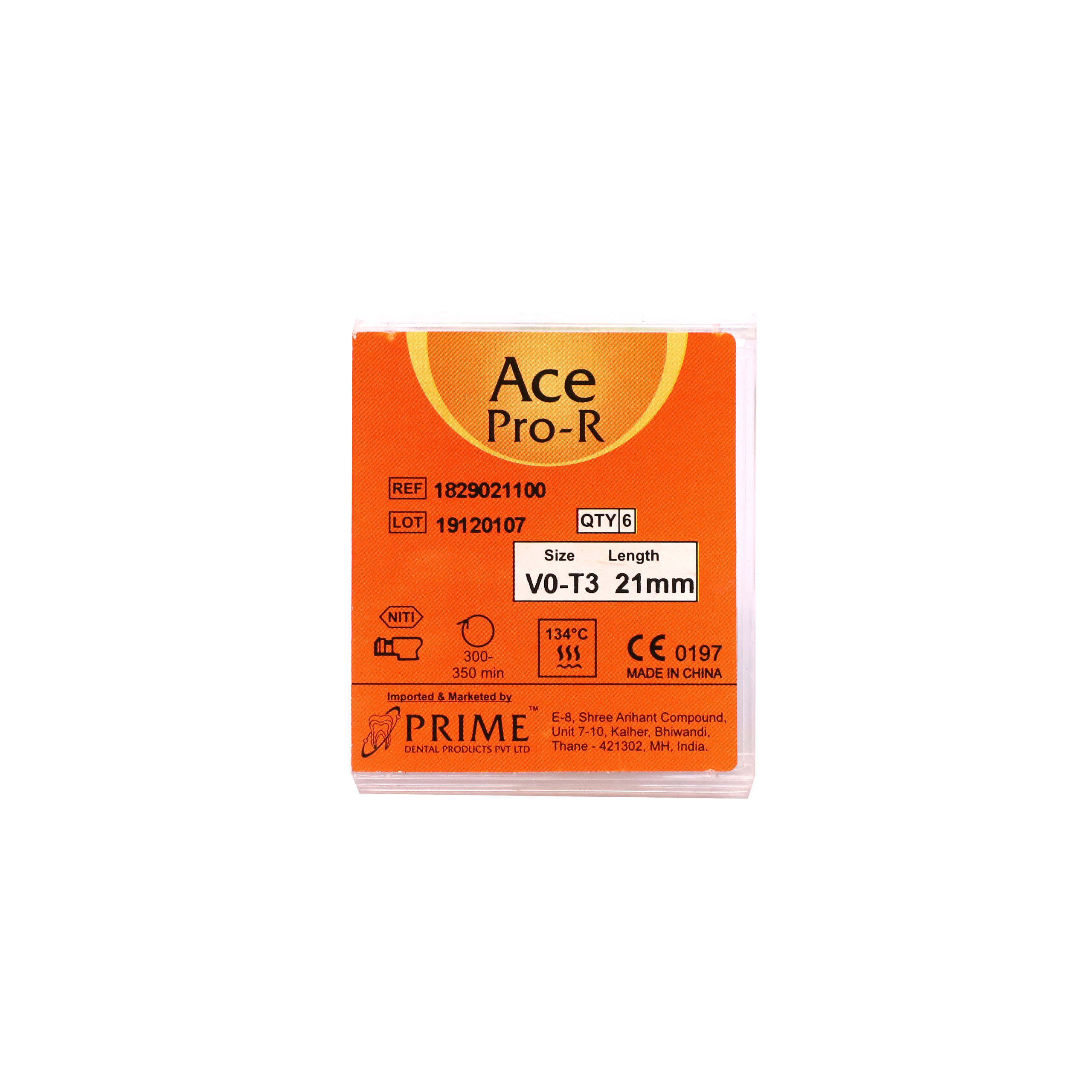 Prime Dental ACE Pro Rotary Files V0-T3 21mm