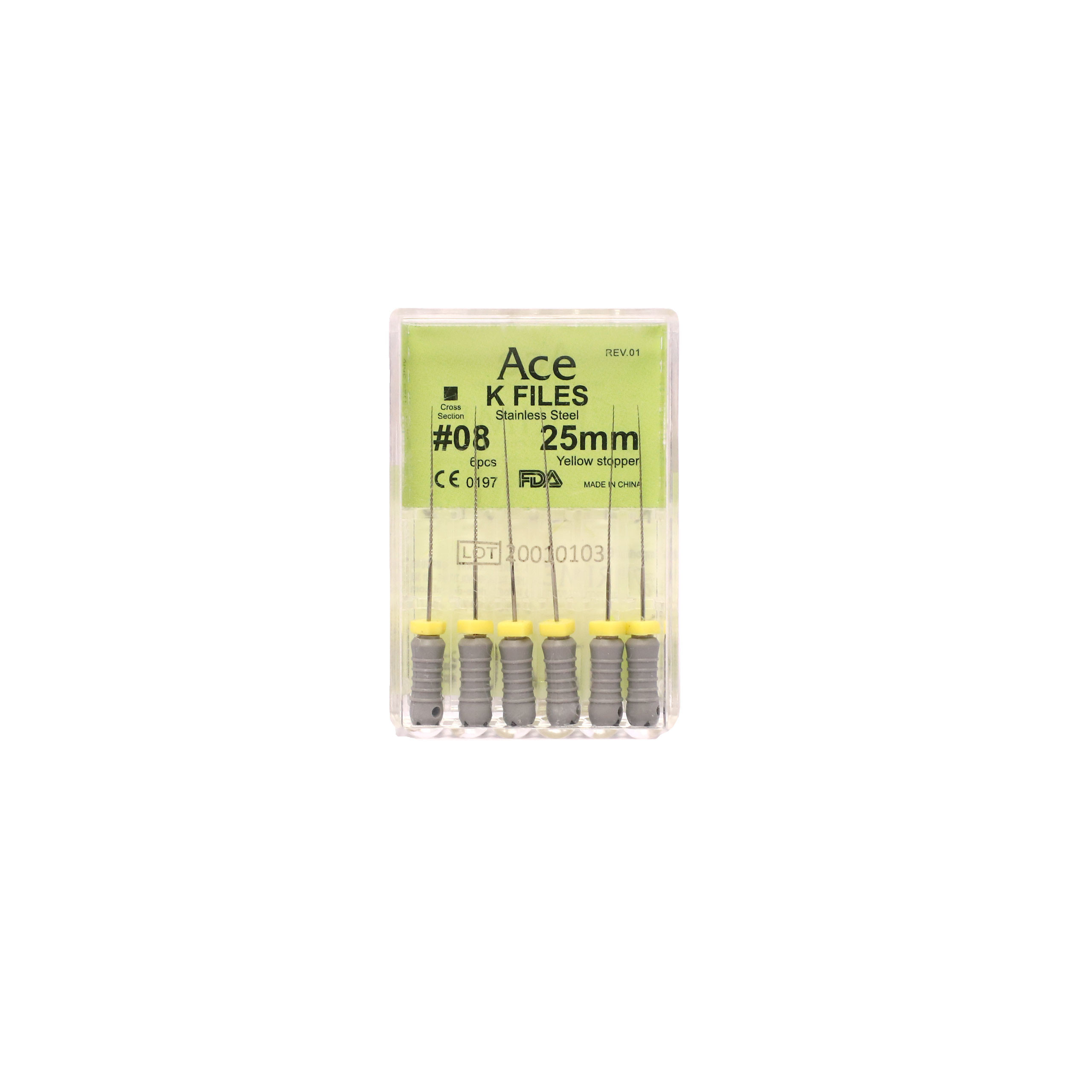 Prime (ACE) K file- no-8 25mm Stainless Steel