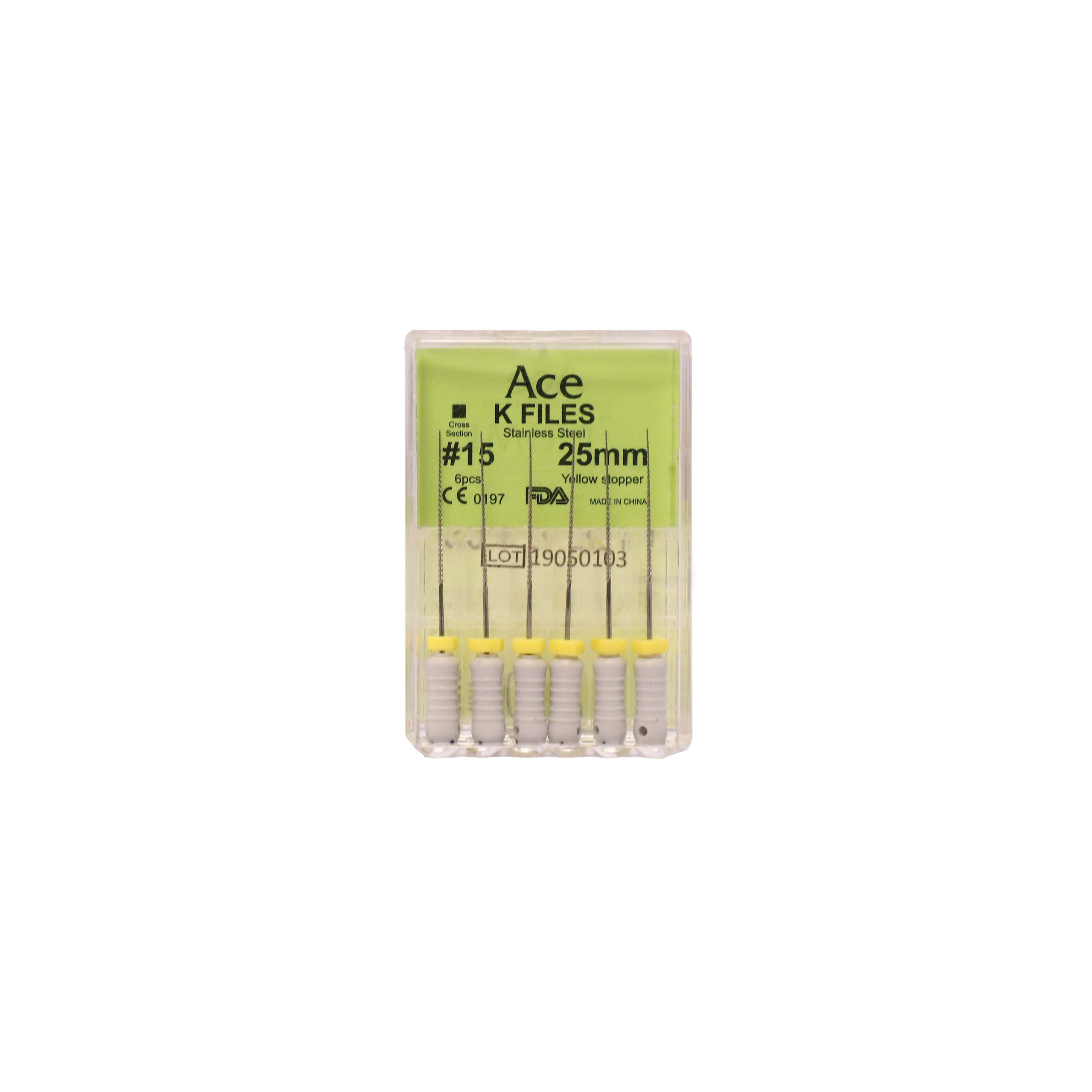 Prime (ACE) K file- no-15 25mm Stainless Steel