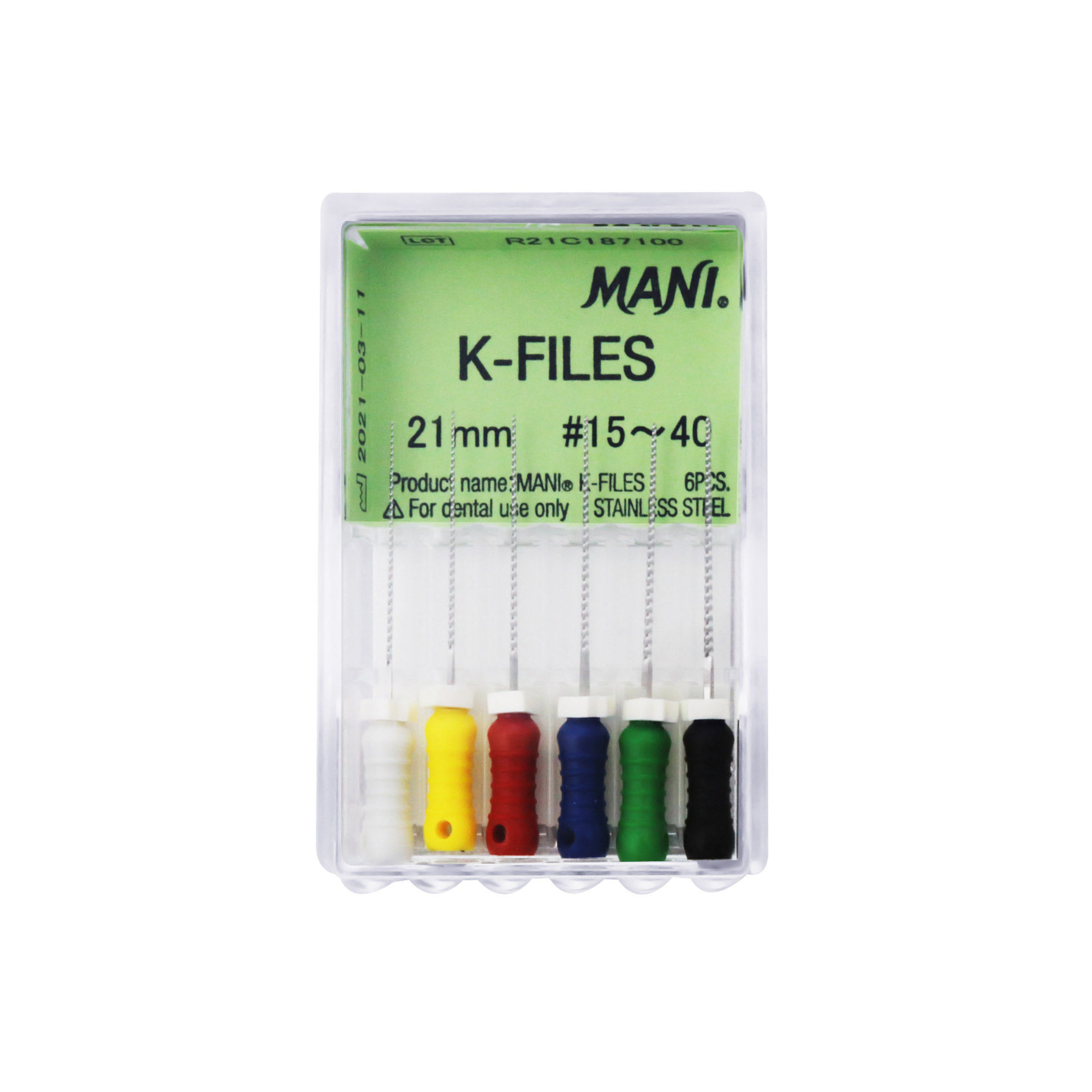 Mani K-File 21mm 15-40 No. (PACK OF 6)