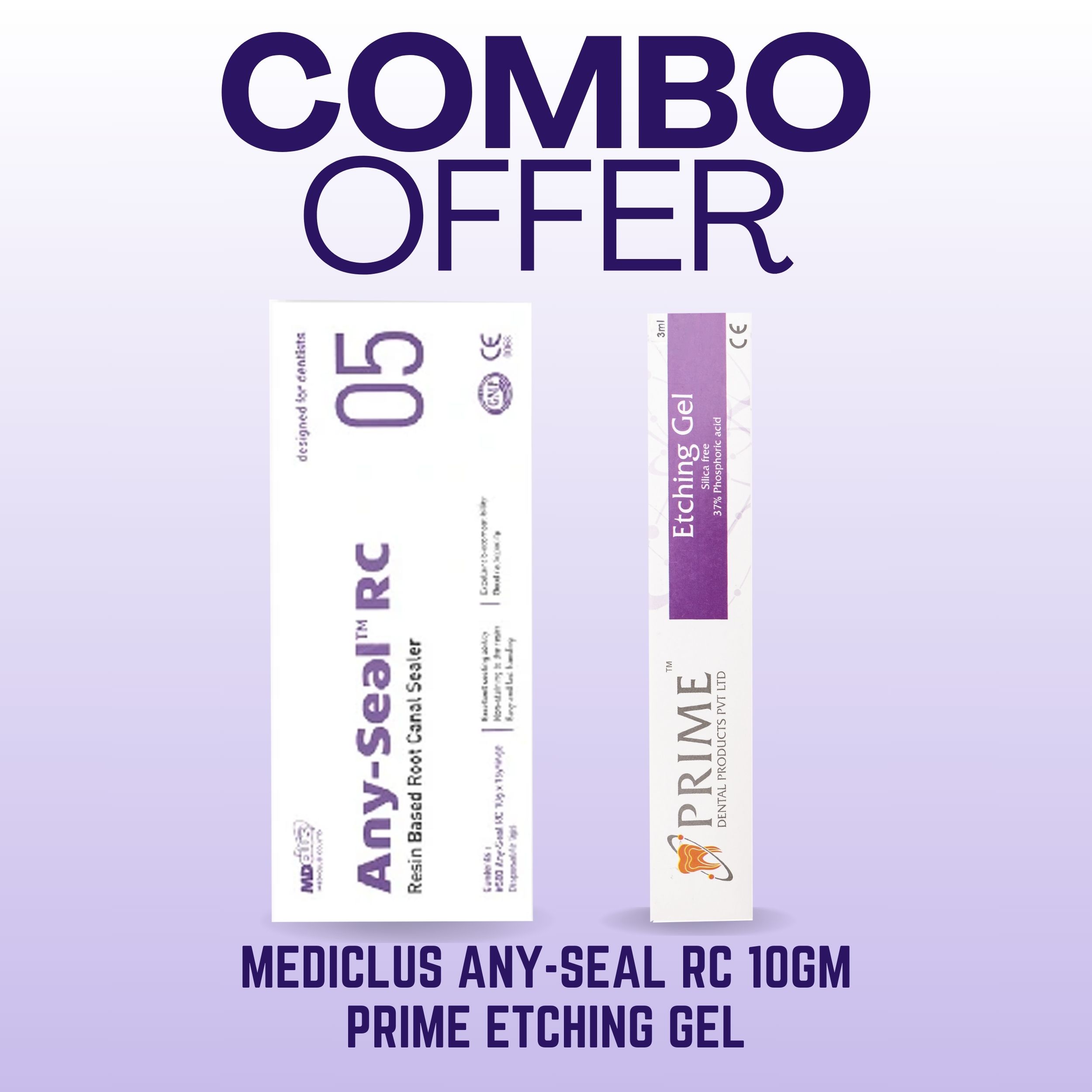 Mediclus Any-seal RC 10gm (Sealer) (Expiry 04-09-2024) + Prime Etching Gel