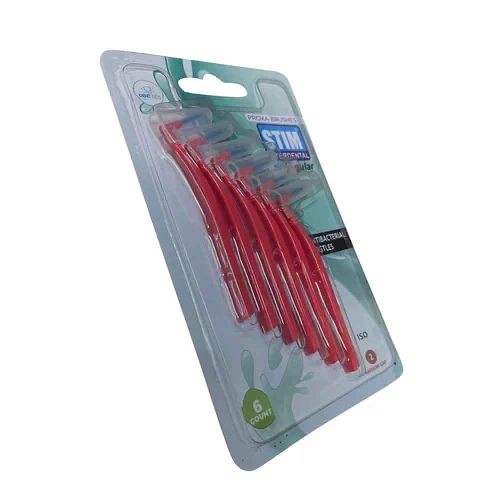 Stim Proxa Interdental Angular Brushes ISO-2-Red-Pack-of-12