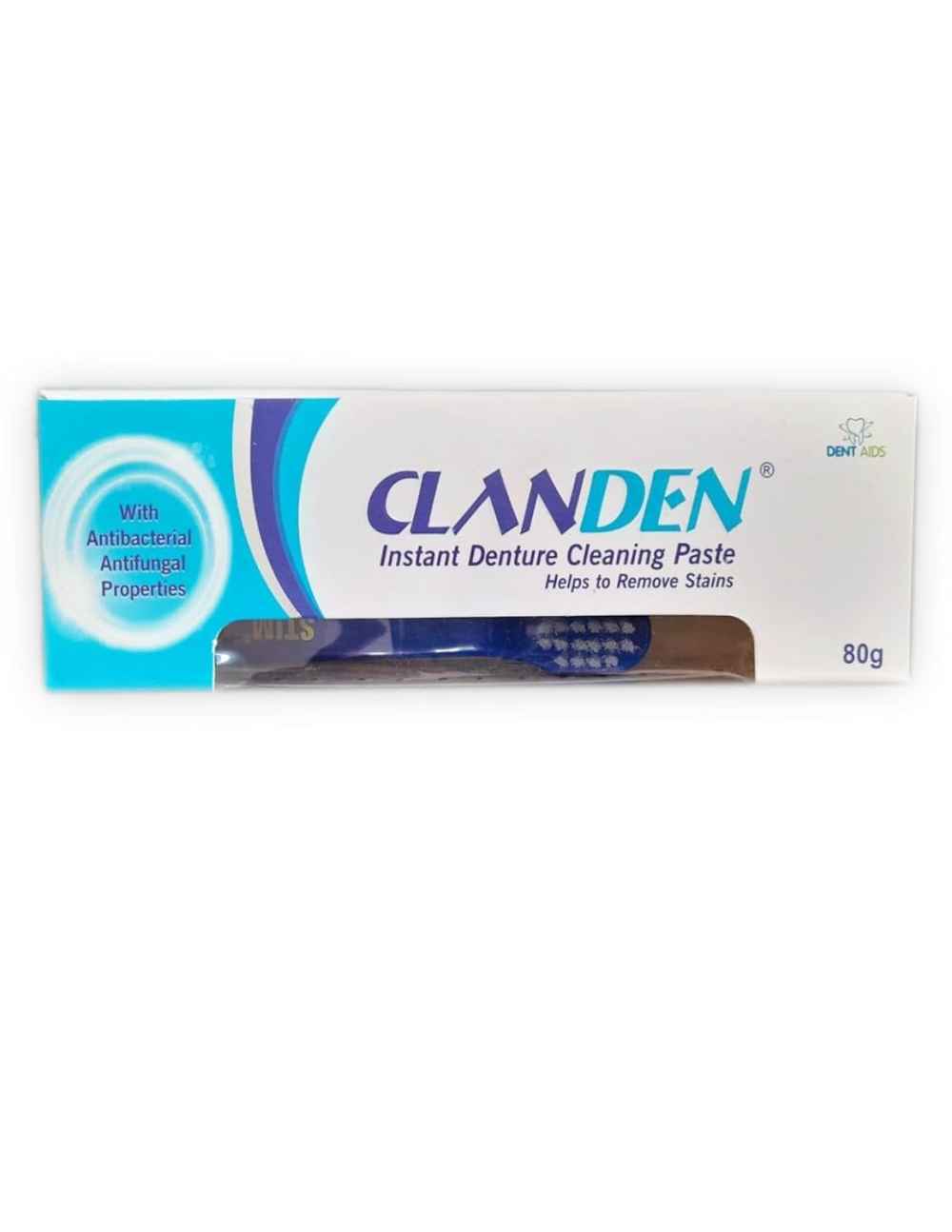 Stim Clanden Instant Denture Cleaning Paste-80 G With Free Stim Denture Brush (Pack Of 10)