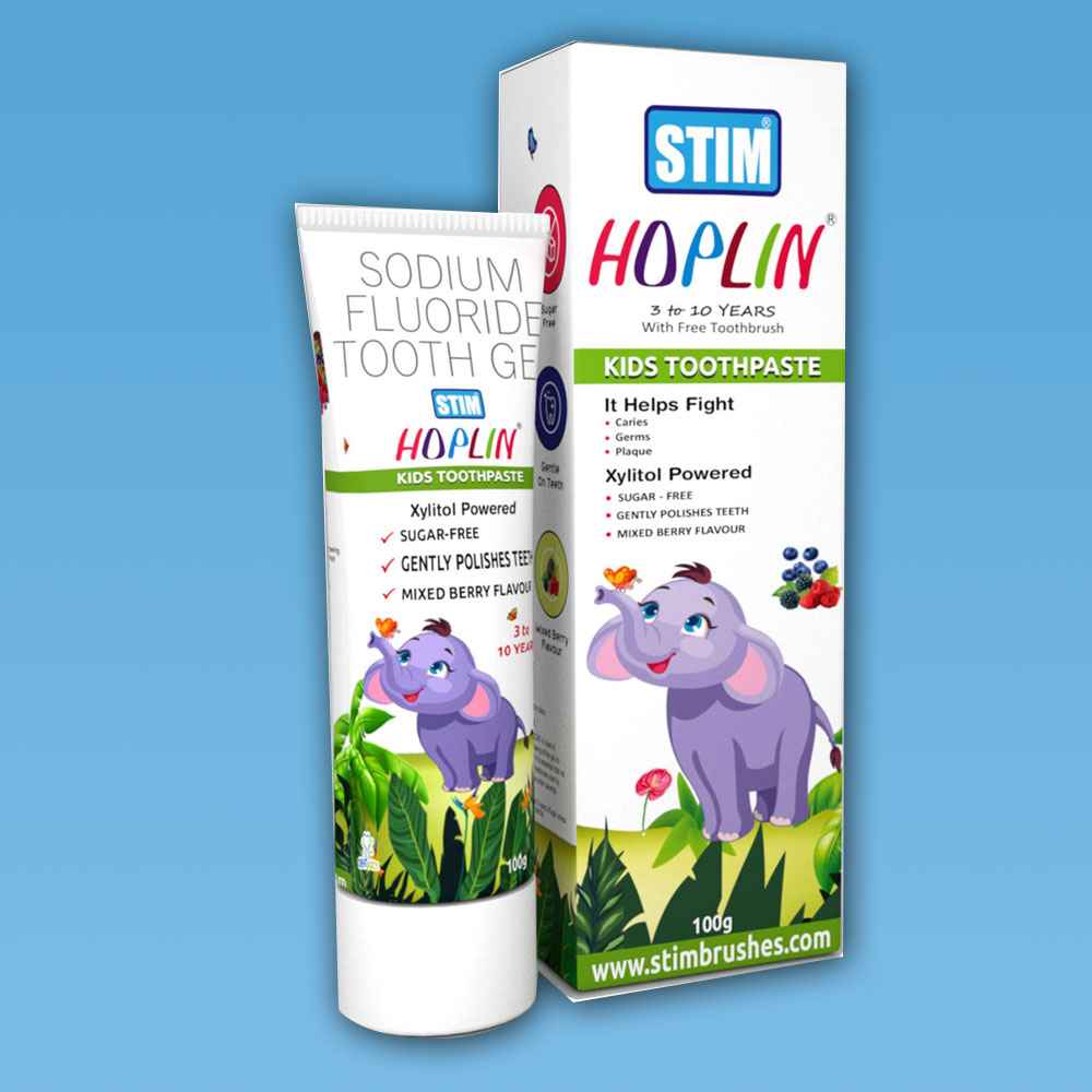 Stim Hoplin Baby Toothpast-3 Years To 10 Years With Free Toothbrush