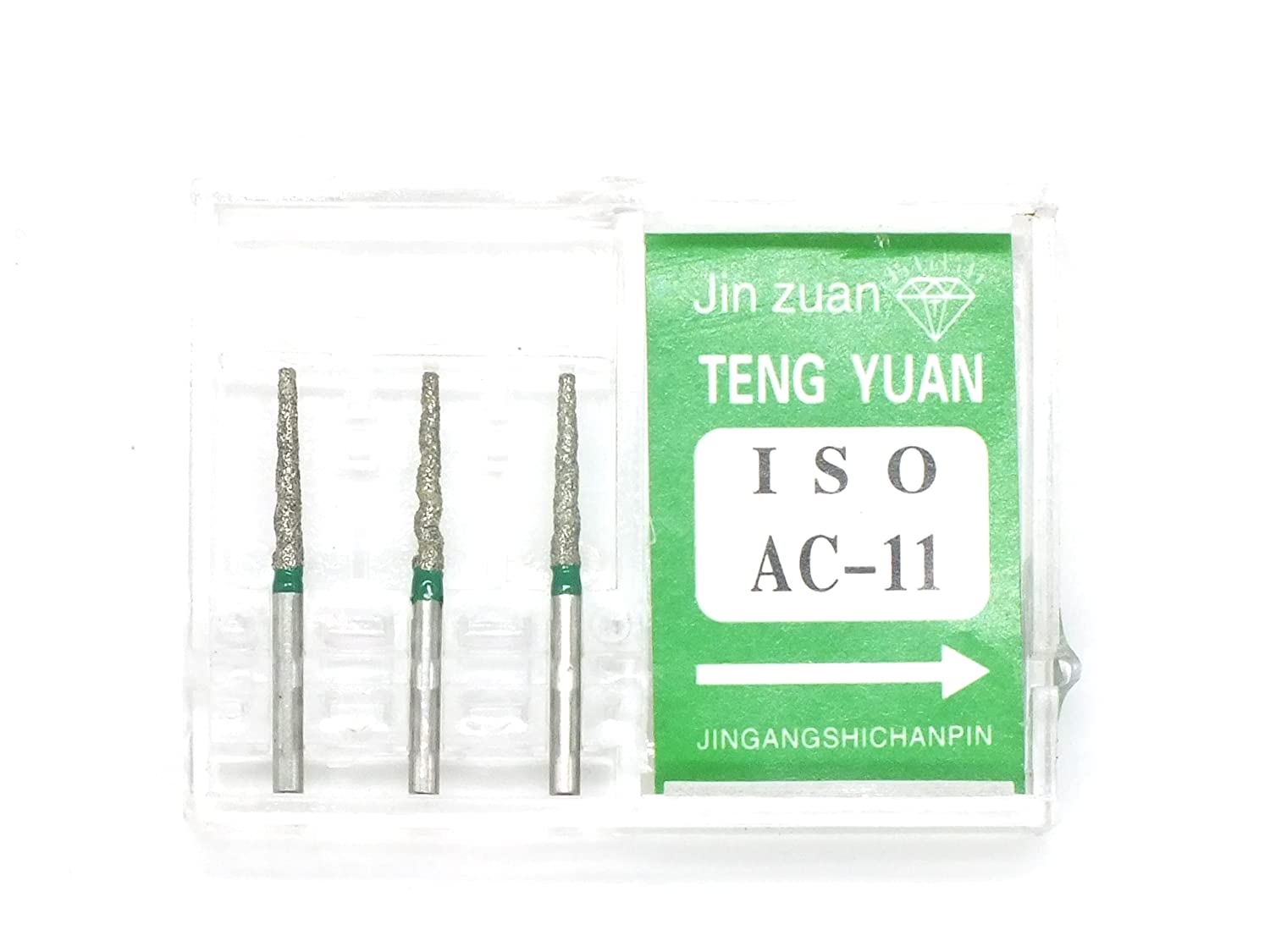 ADDLER DENTAL DIAMOND BUR AC-11 FG AIR ROTOR SWISS DIA PREMIUM BURS. EXCELLENT DIAMOND GRAINS FOR HIGH SPEED ROTOR. PACK OF 3 BURS