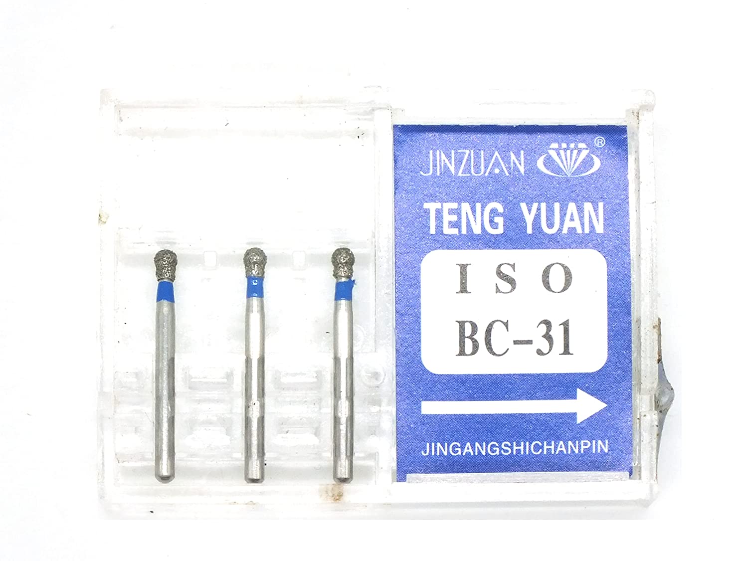 ADDLER DENTAL DIAMOND BUR BC-31 FG AIR ROTOR SWISS DIA PREMIUM BURS. EXCELLENT DIAMOND GRAINS FOR HIGH SPEED ROTOR. PACK OF 3 BURS