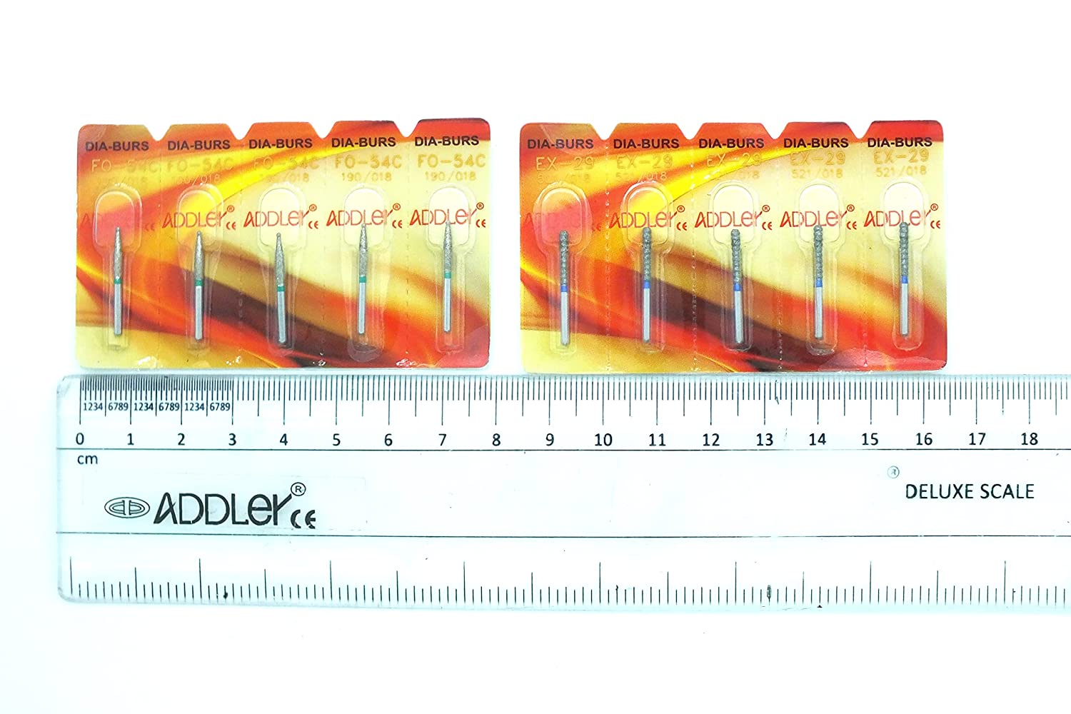 ADDLER DENTAL FO54C & EX29 FG AIR ROTOR SPEED HIGH DIA BURS.