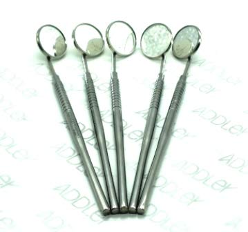 ADDLER Dental Mouth Mirror With Handle - Pack Of 5 Pcs