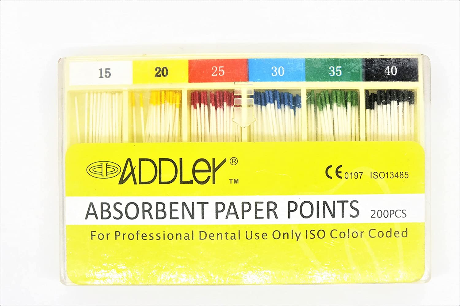 ADDLER DENTAL PAPER POINTS 2% NO:- 15 & 40 TOTAL POINTS 200