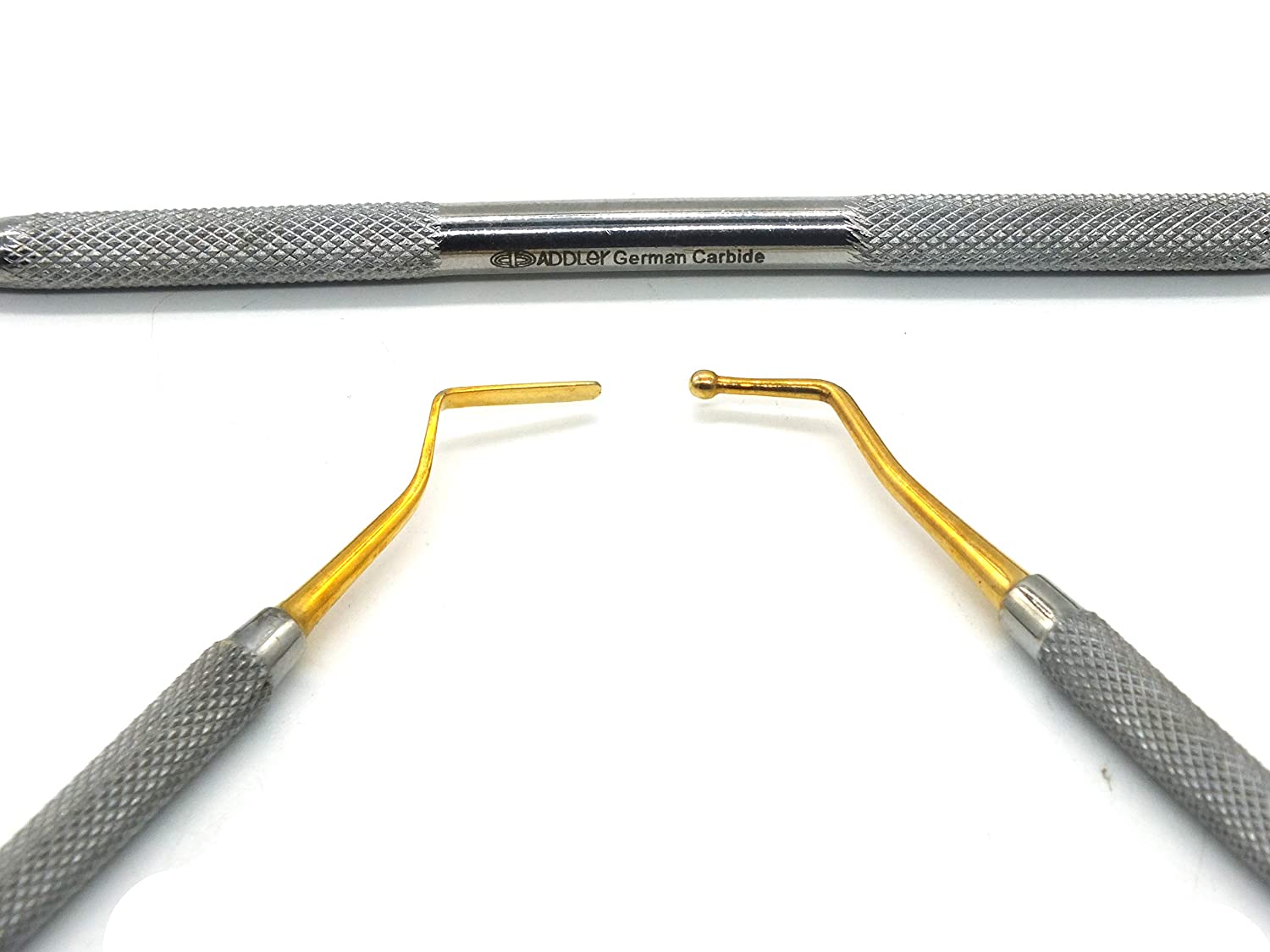 ADDLER Composite Plastic Filling Burnisher Golden Tips. Flat And Ball. Dull Serrated Qty1.