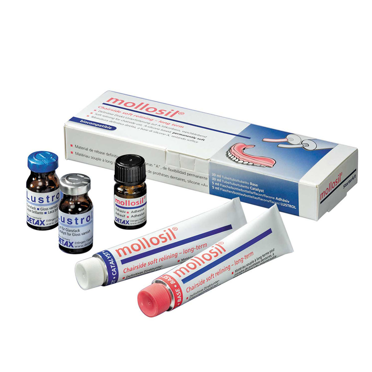 Detax Mollosil : Cold Cure Soft Reliner – Chair Side