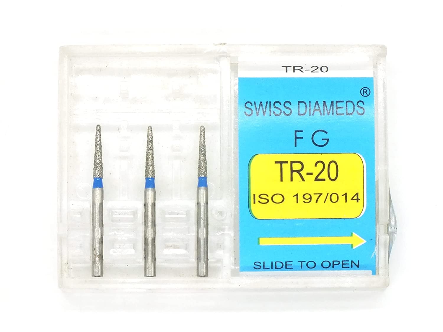 ADDLER DIAMOND BUR TR-20 FG AIR ROTOR SWISS DIA PREMIUM BURS.