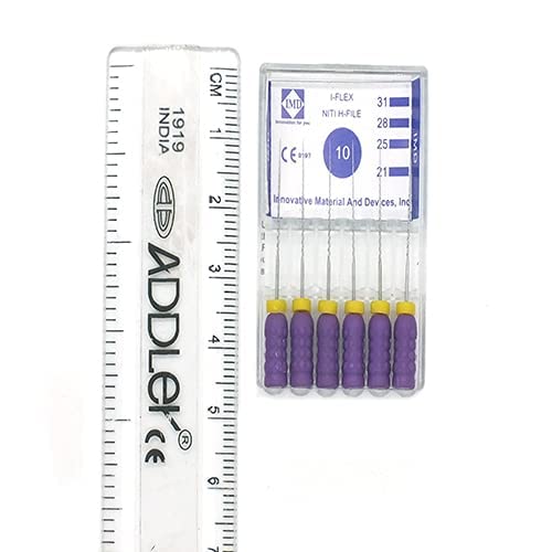 Strength Dental Niti H File 25 Mm Root Canal File Size 10 (Pack Of 6)