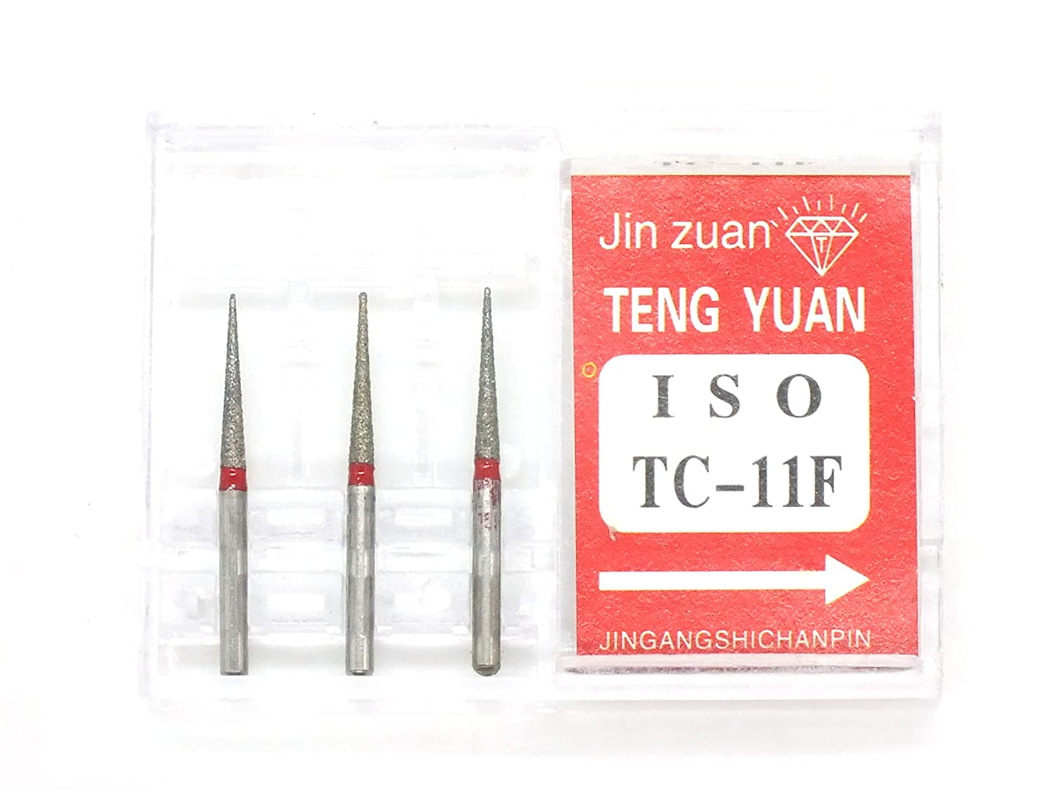 ADDLER DENTAL DIAMOND BUR TC-11F FG AIR ROTOR SWISS DIA PREMIUM BURS. EXCELLENT DIAMOND GRAINS FOR HIGH SPEED ROTOR. PACK OF 3 BURS