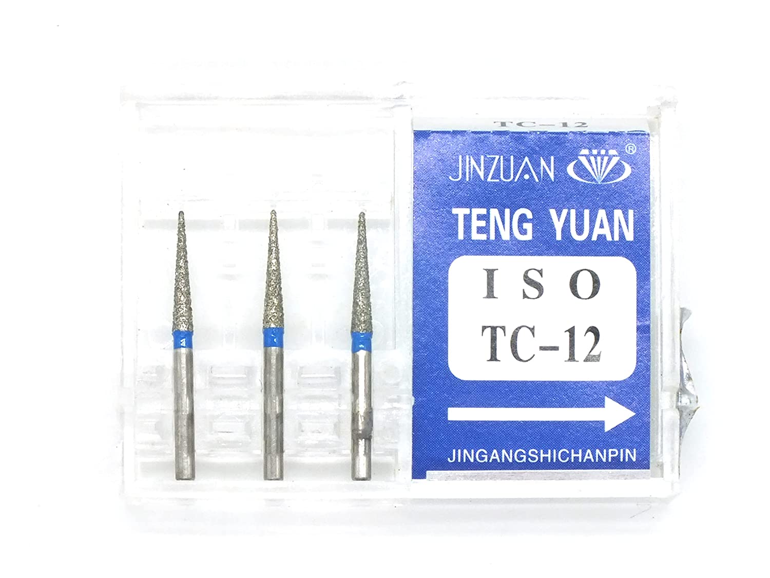 ADDLER DENTAL DIAMOND BUR TC-12 FG AIR ROTOR SWISS DIA PREMIUM BURS. EXCELLENT DIAMOND GRAINS FOR HIGH SPEED ROTOR. PACK OF 3 BURS