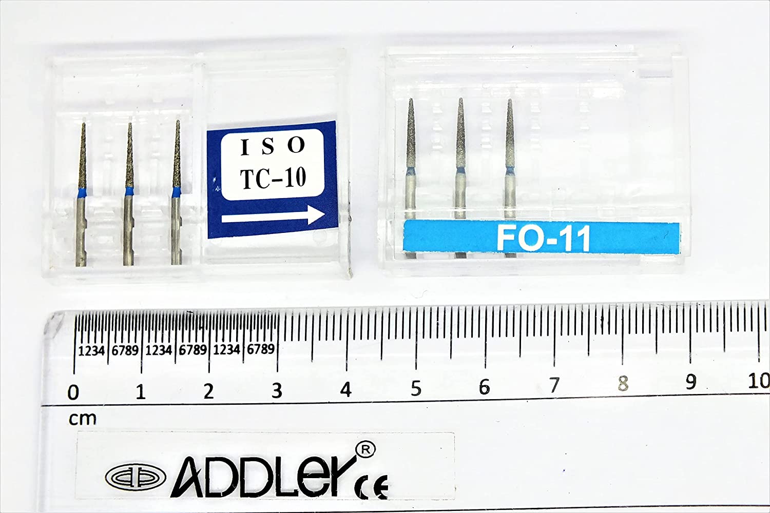 DENTAL BURS TC10, FO11 DIAMOND COATED SWISS DIA HIGH SPEED 2 PACK OF 6 BURS TOTAL.