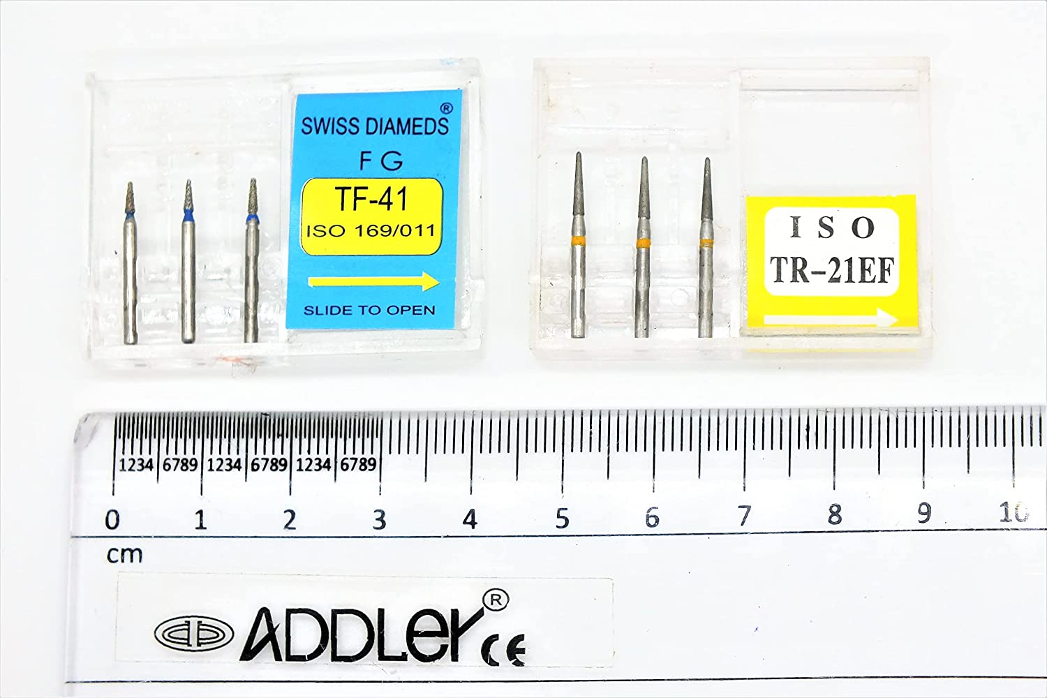 DENTAL DIAMOND BUR TF-41 & TR21EF FG AIR ROTOR REDUCER SWISS DIA PREMIUM BURS. EXCELLENT DIAMOND GRAINS FOR HIGH SPEED ROTOR. PACK OF 3 BURS