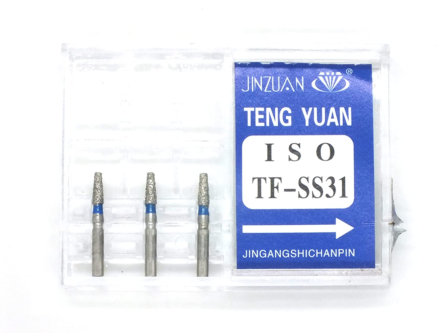 ADDLER DENTAL DIAMOND BUR TF-SS31 FG AIR ROTOR SWISS DIA PREMIUM BURS. EXCELLENT DIAMOND GRAINS FOR HIGH SPEED ROTOR. PACK OF 3 BURS