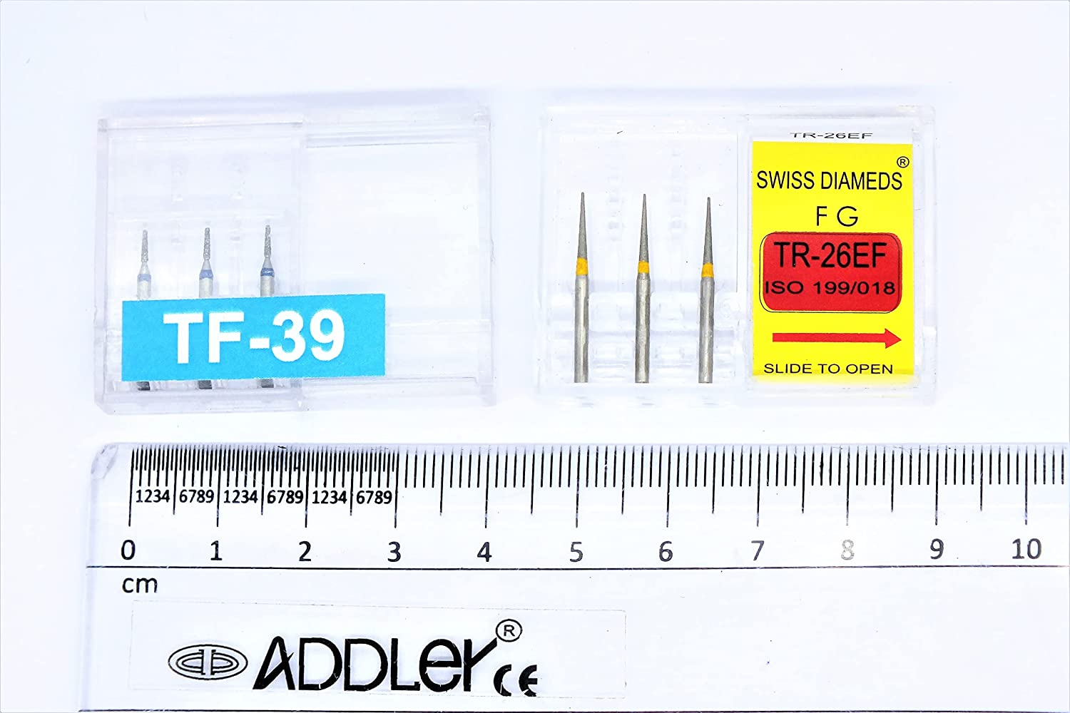 DENTAL DIAMOND COATED TF39, TR26EF BURS FG SWISS DIA HIGH SPEED 2 PACK OF 6 BURS TOTAL