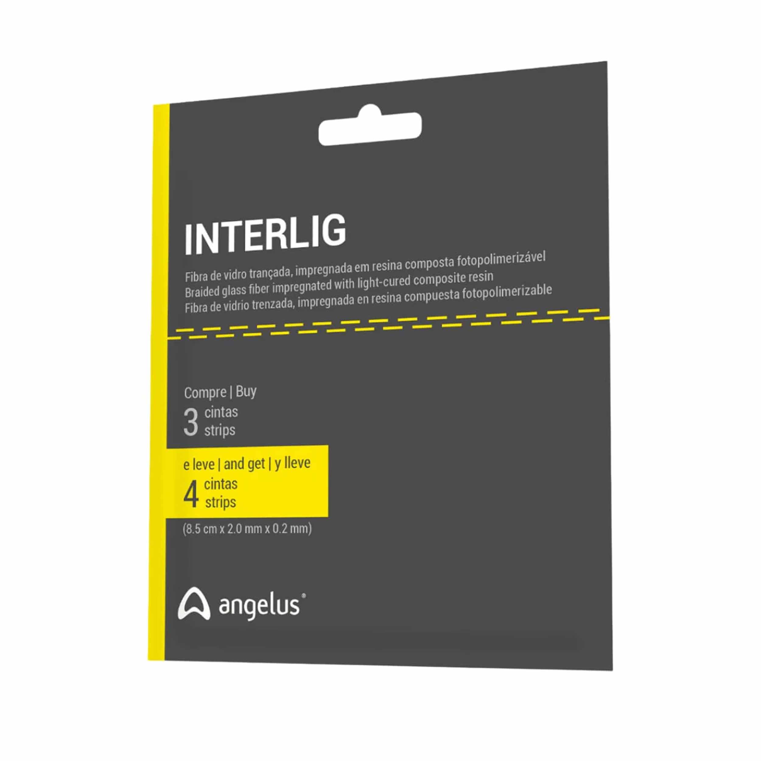 Interlig - Braided Glass Fiber Impregnated With Light-cured Composite Resin Pack Of 4