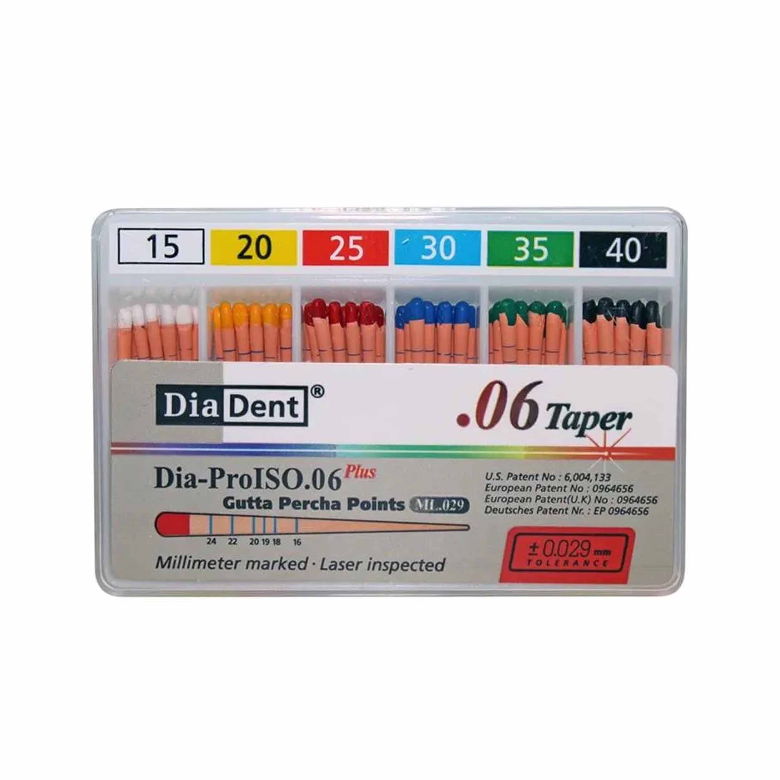 DiaDent Gutta Percha Points 6% Taper 45-80