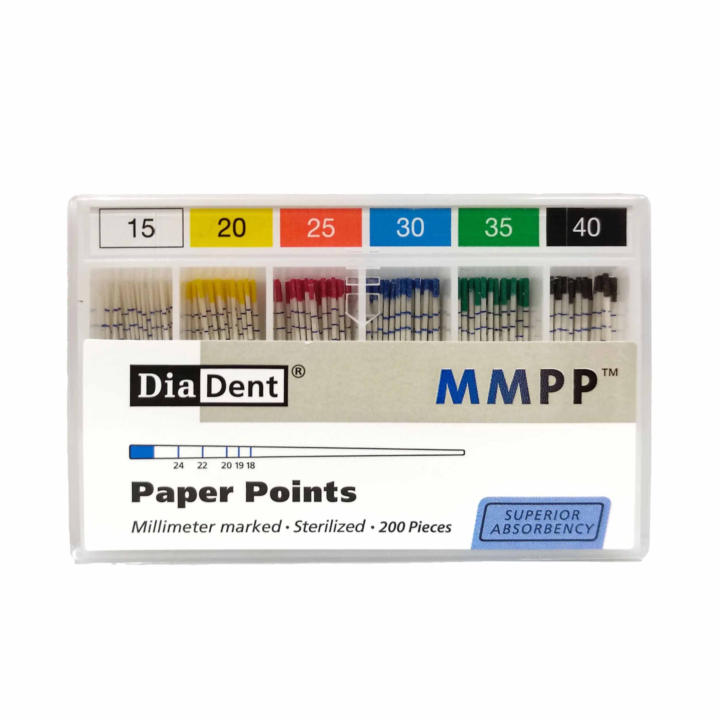 DiaDent Paper Points 2% Taper 20