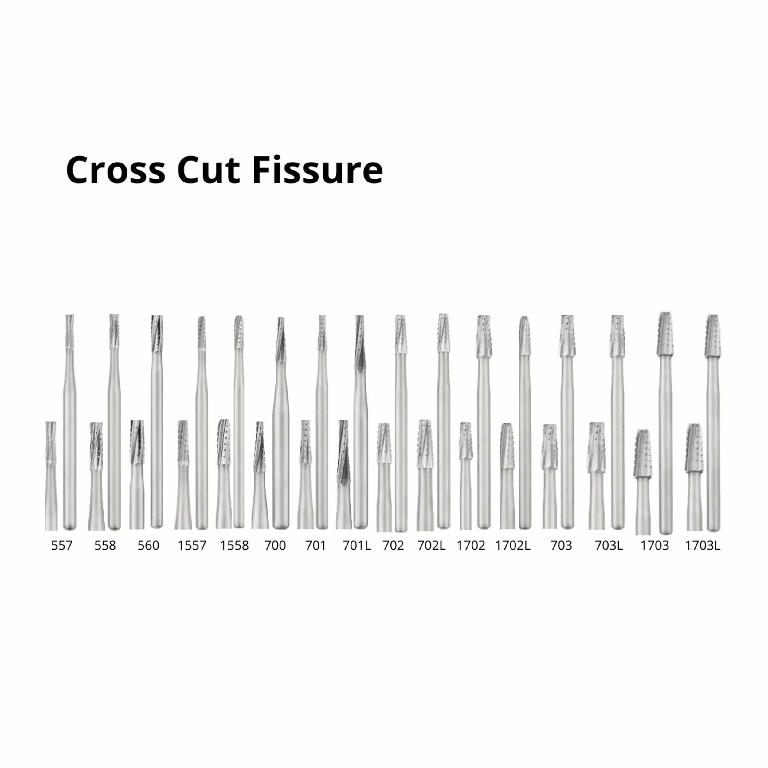 SS White Carbide Burs - Cross Cut FG 700