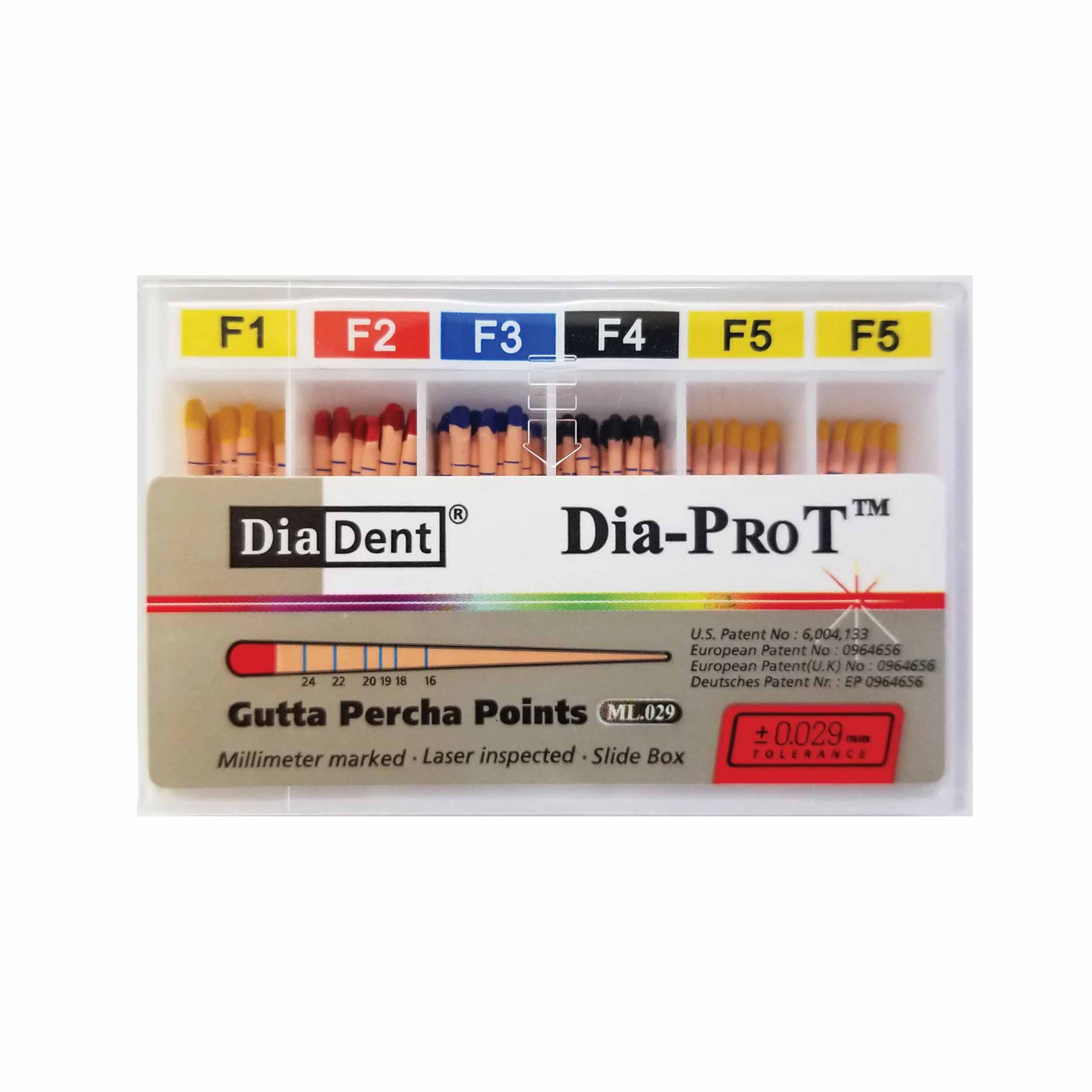 DiaDent ProT - Mm Marked Gutta Percha Points F1-F2-F3