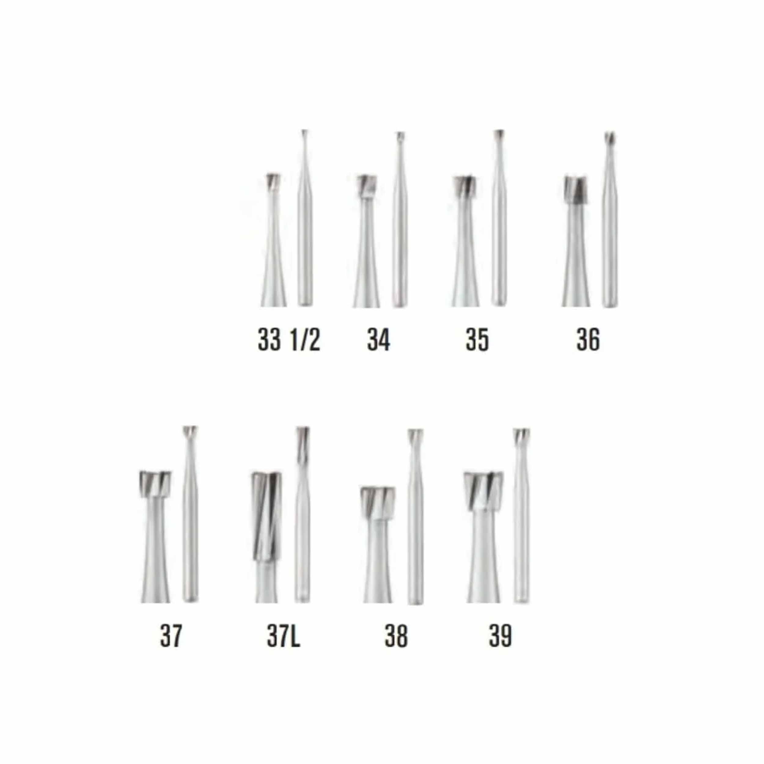 SS White Carbide Burs - Inverted Cone HP 37