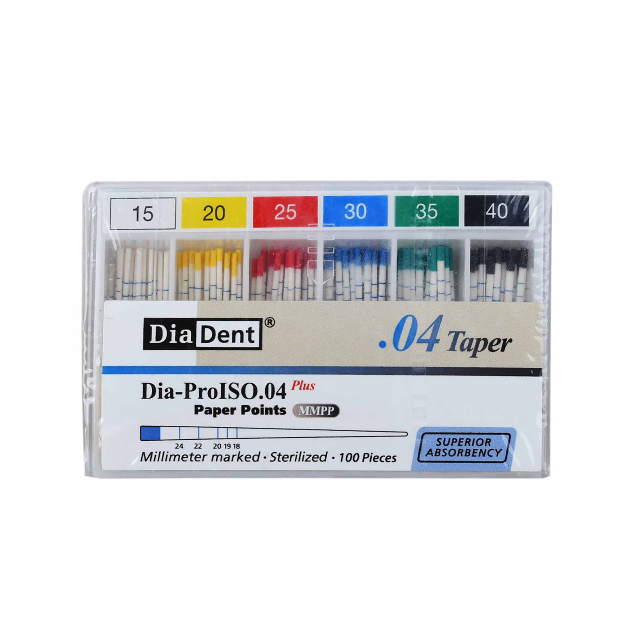 DiaDent Paper Points 4% Taper 15-40