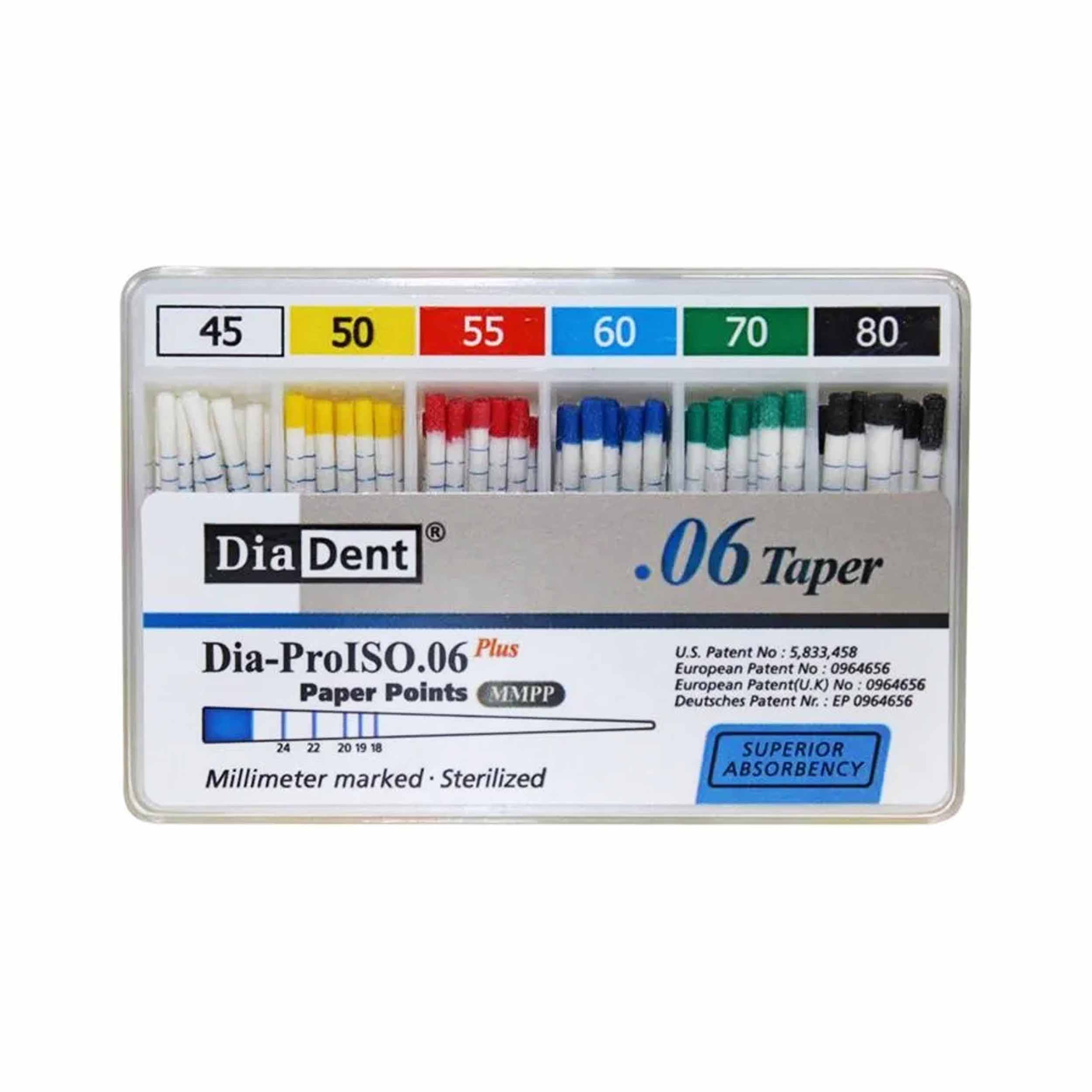 DiaDent Paper Points 6% Taper 45-80