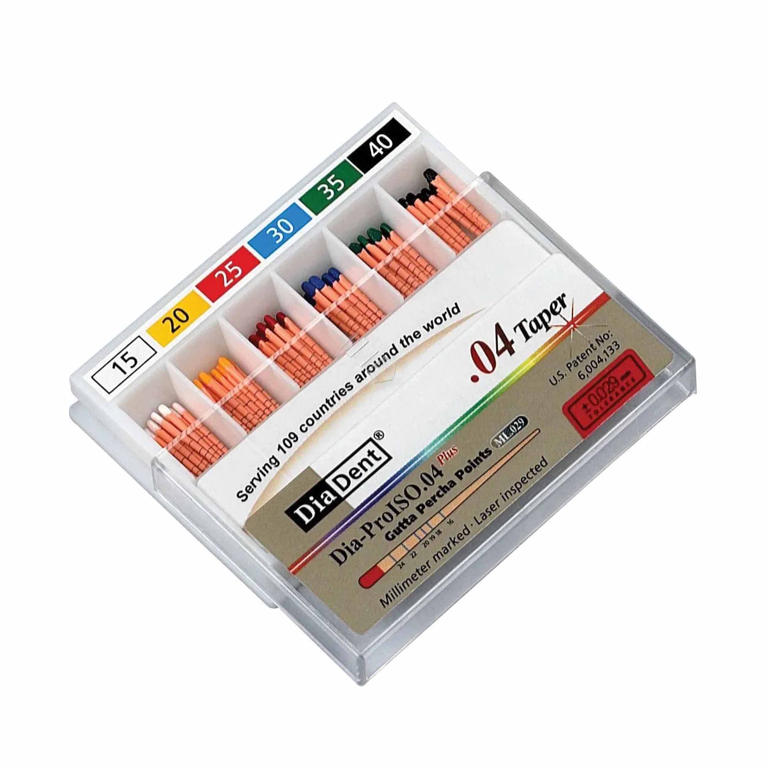 DiaDent Gutta Percha Points 4% Taper 15-40