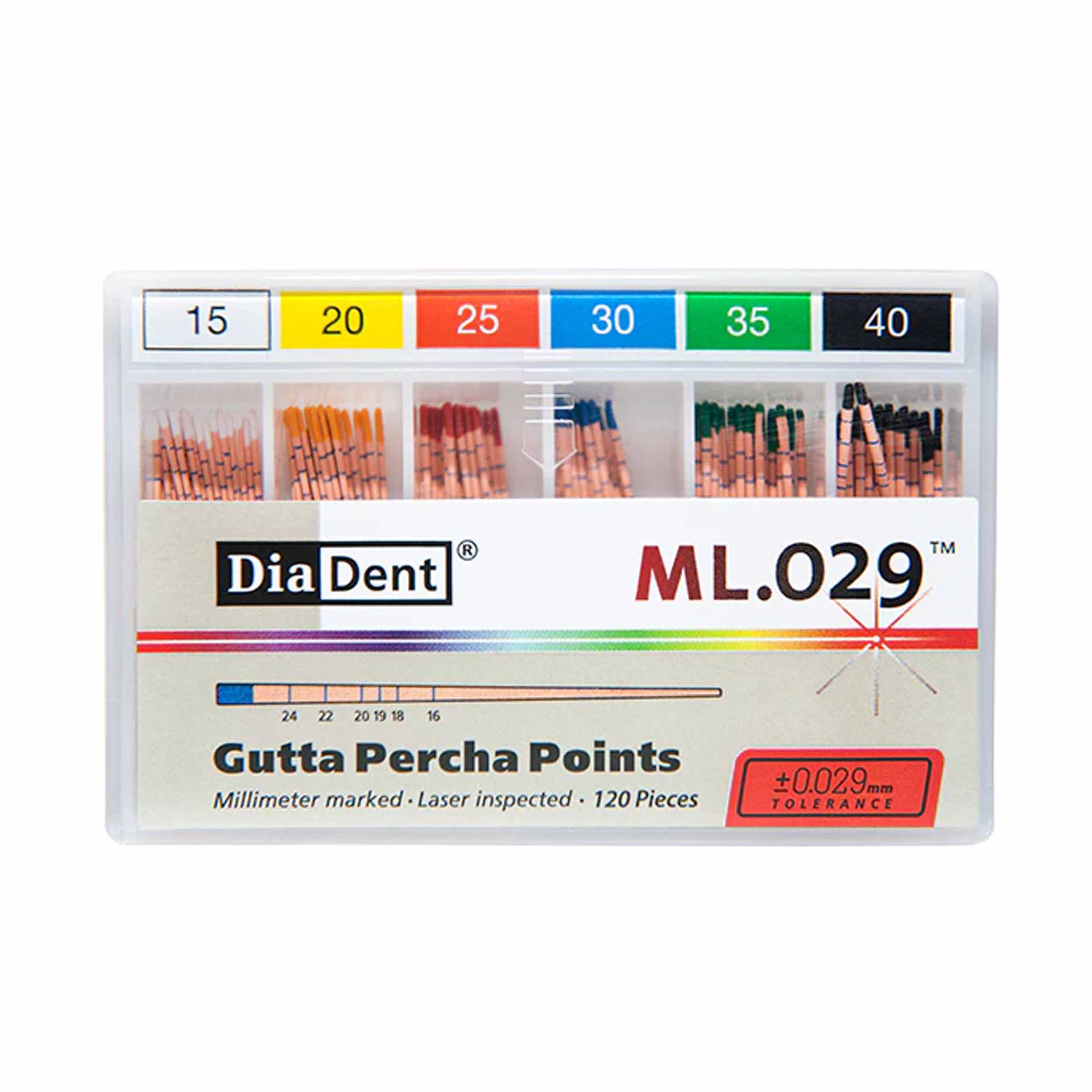 DiaDent Gutta Percha Points 2% Taper Assorted 80