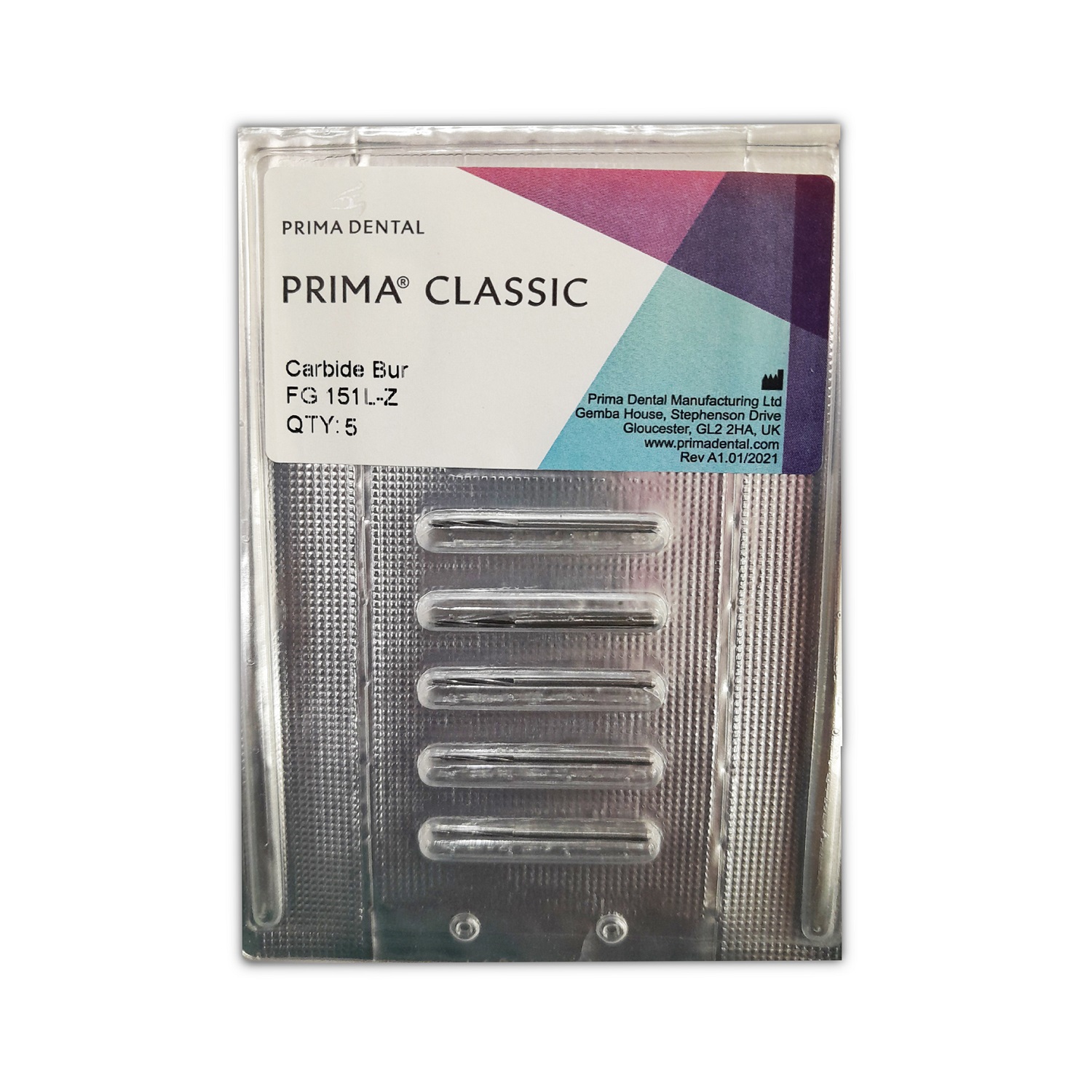 Prima Dental Carbide Bur Zekrya 151L-Z  (Pack Of 5)