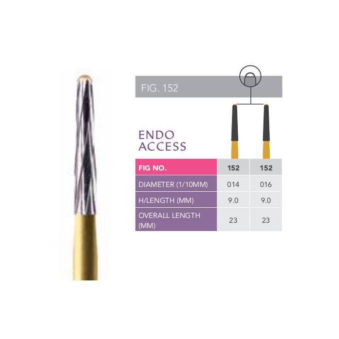 Prima Endo Z Bur FG #152 Endo Z Bur Pack Of 5