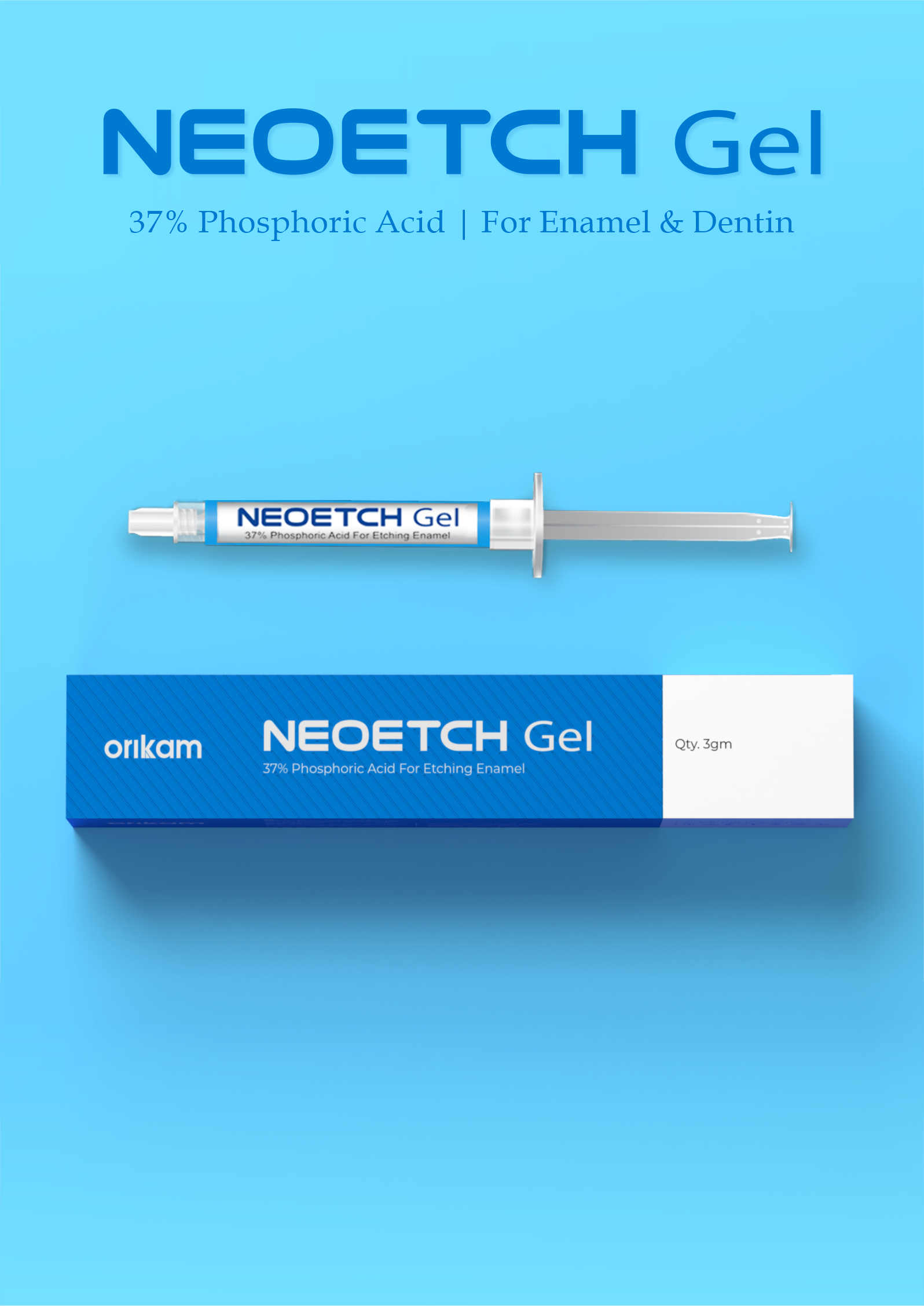 Orikam NeoEndo Neoetch Gel 37% Phosphoric Acid Etching Enamel 3gm